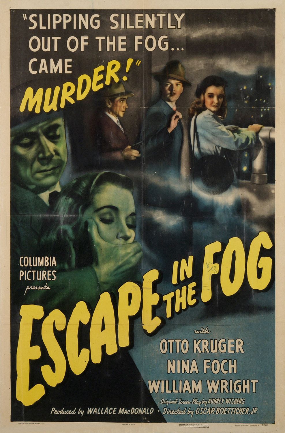 Extra Large Movie Poster Image for Escape in the Fog 