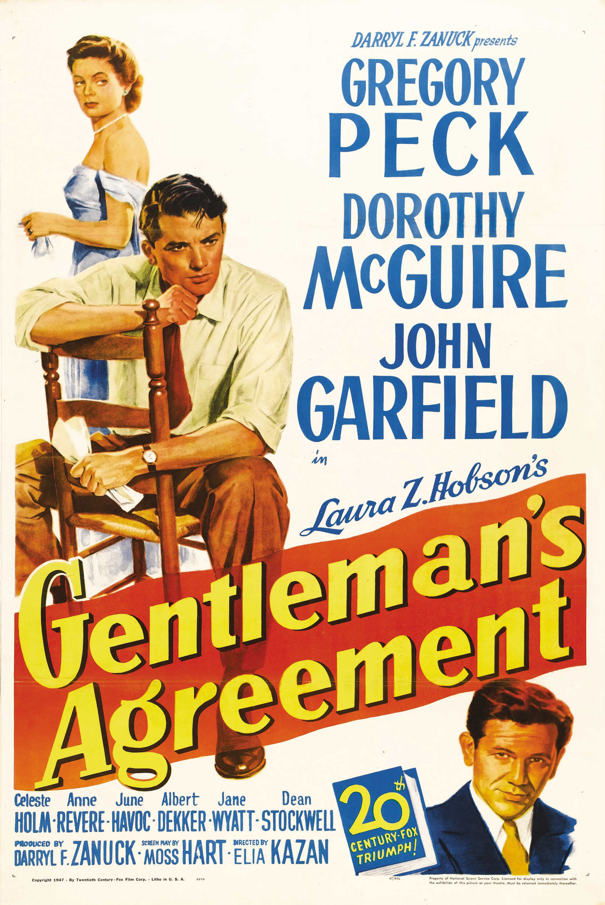 Mega Sized Movie Poster Image for Gentleman's Agreement 