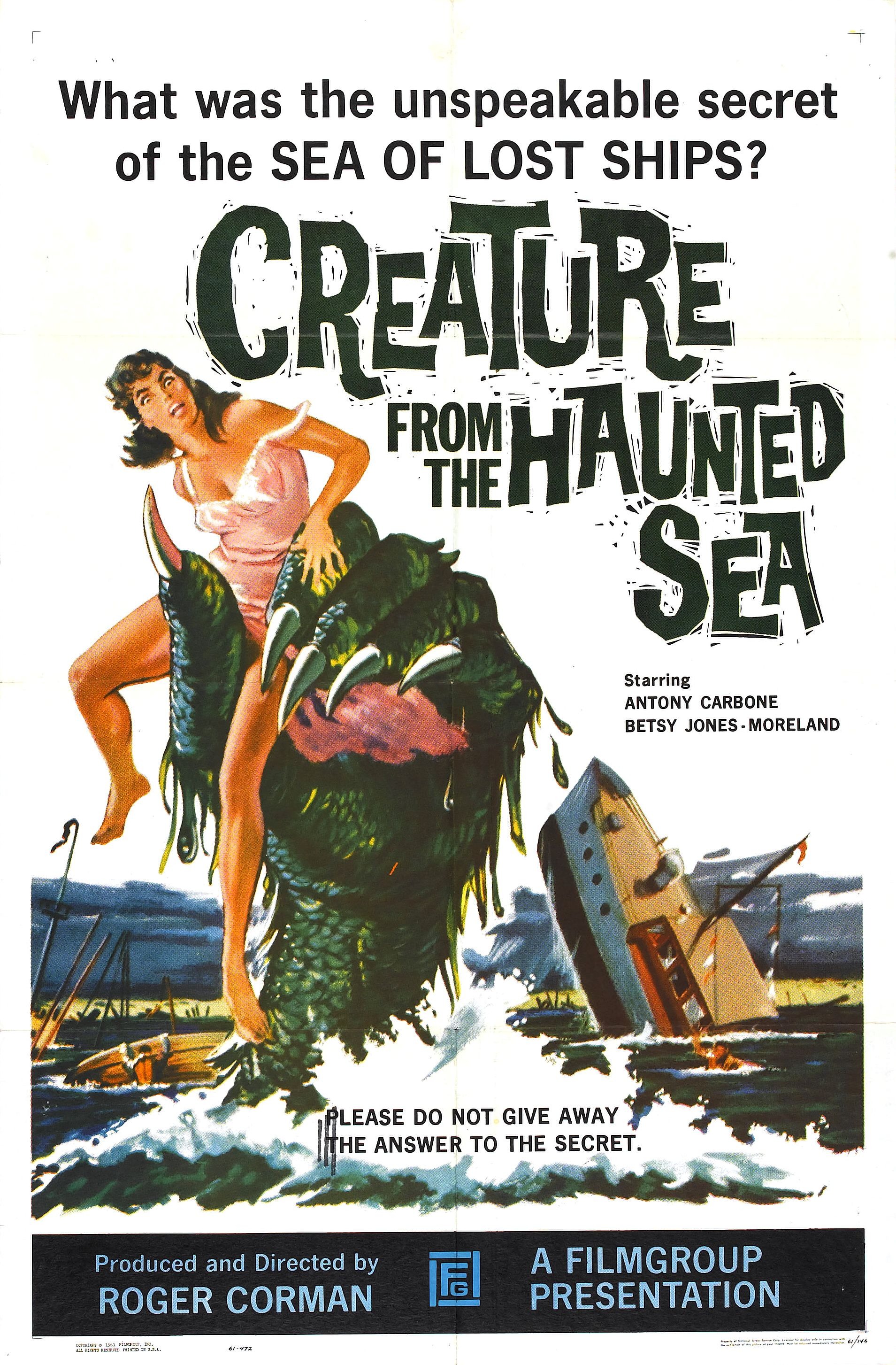 Mega Sized Movie Poster Image for Creature from the Haunted Sea 