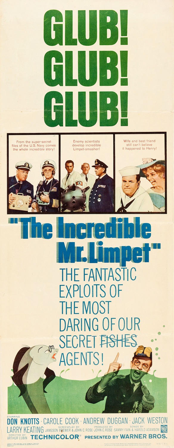 Extra Large Movie Poster Image for The Incredible Mr. Limpet (#1 of 3)