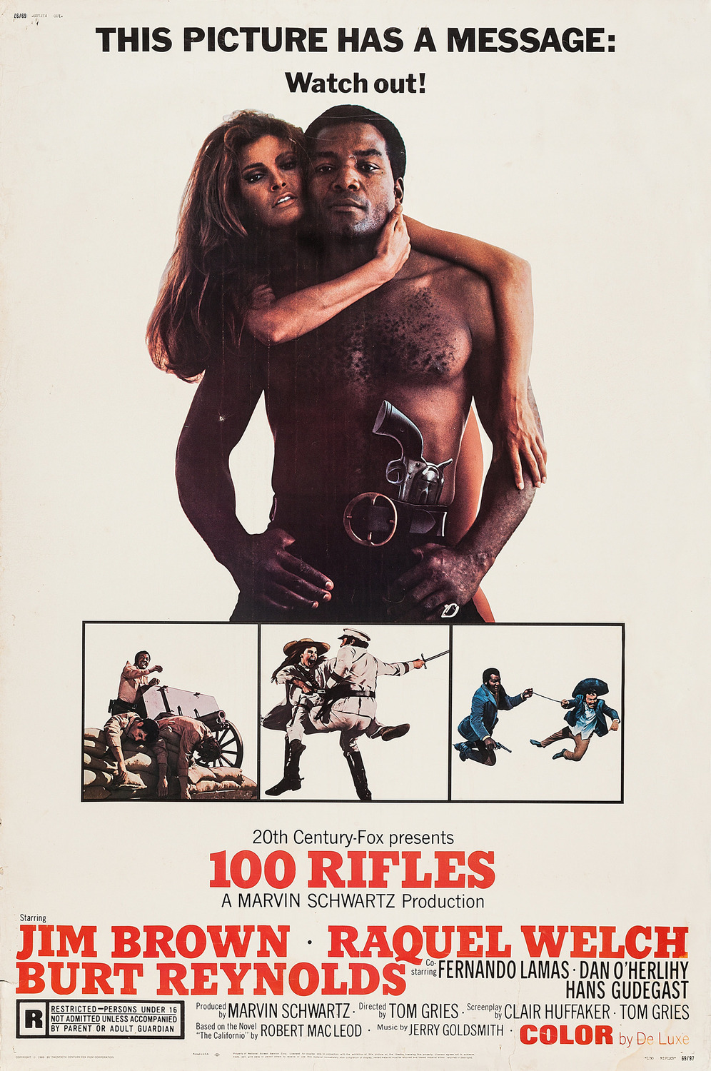 Extra Large Movie Poster Image for 100 Rifles (#5 of 9)