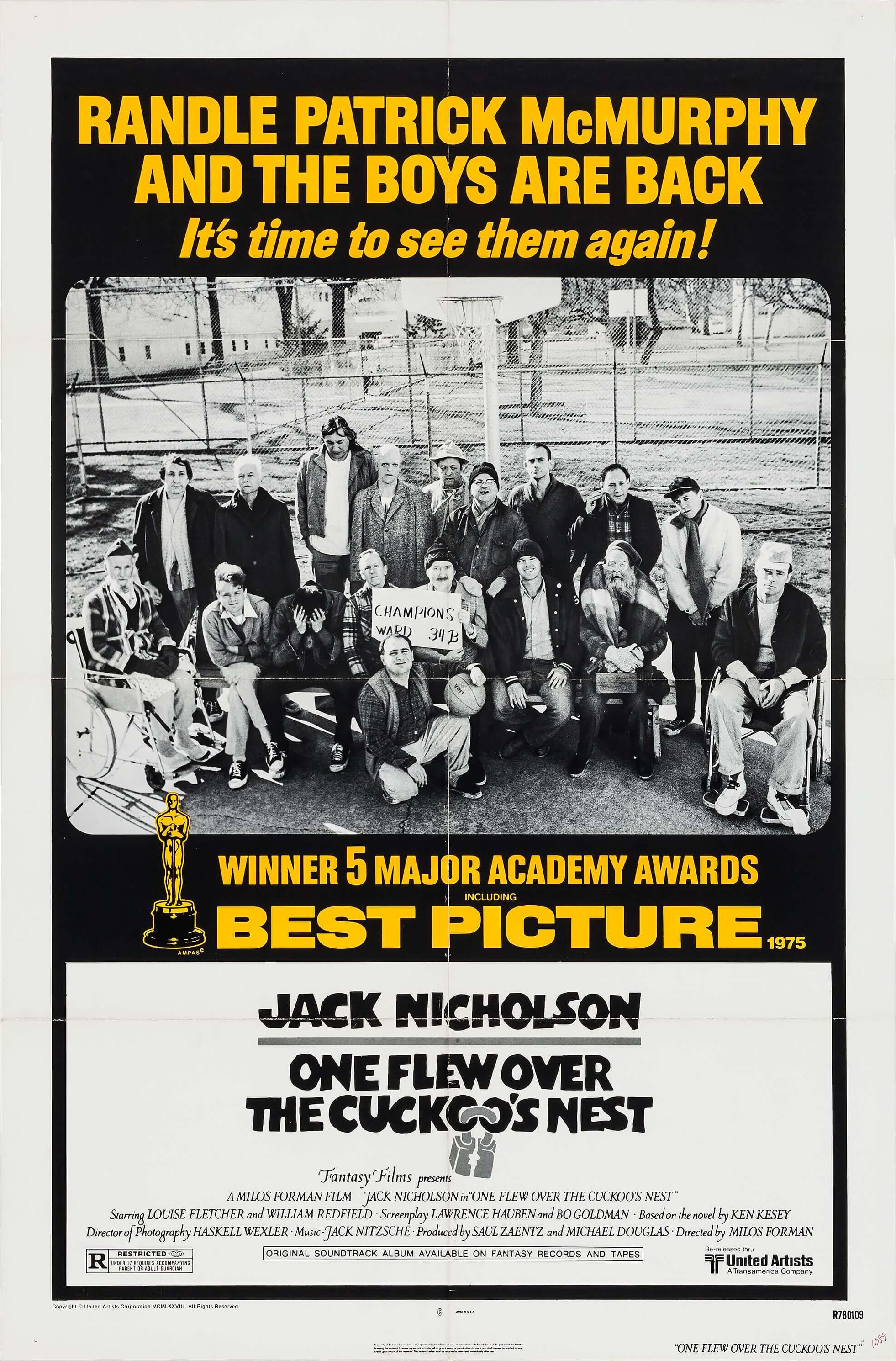 Mega Sized Movie Poster Image for One Flew Over the Cuckoo's Nest (#12 of 13)