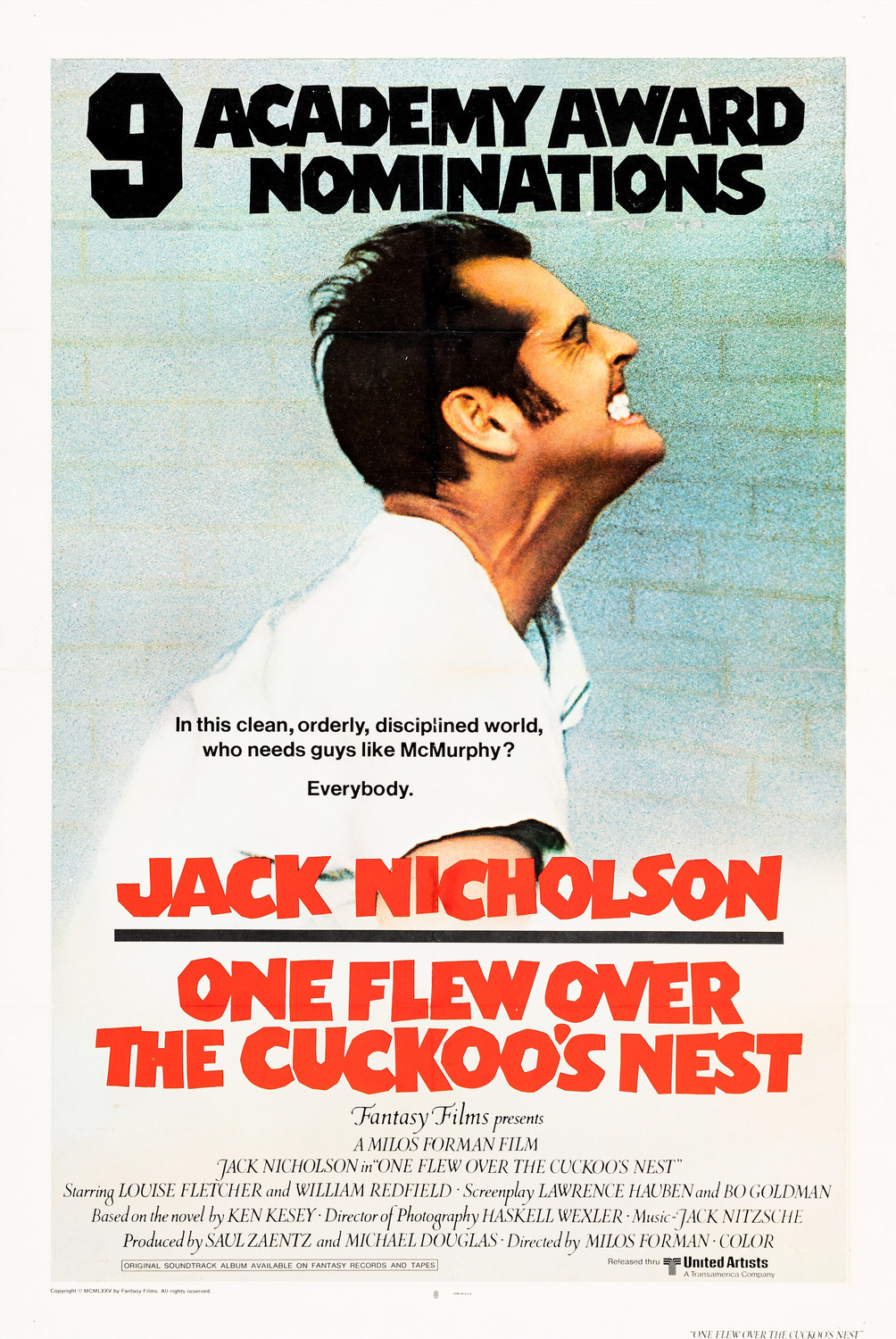 Extra Large Movie Poster Image for One Flew Over the Cuckoo's Nest (#6 of 13)