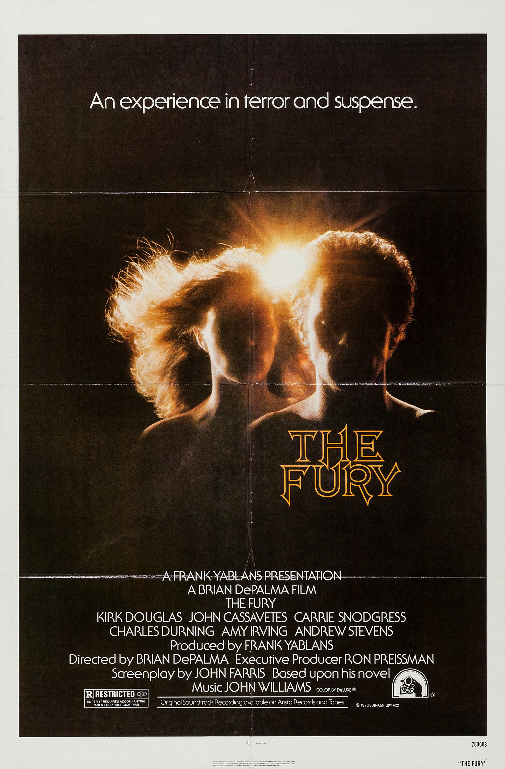 Mega Sized Movie Poster Image for The Fury 