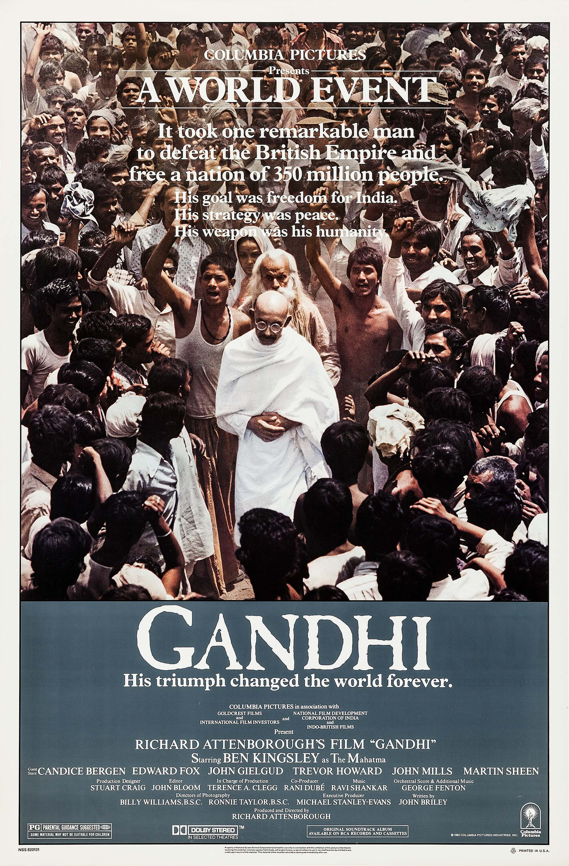Mega Sized Movie Poster Image for Gandhi 