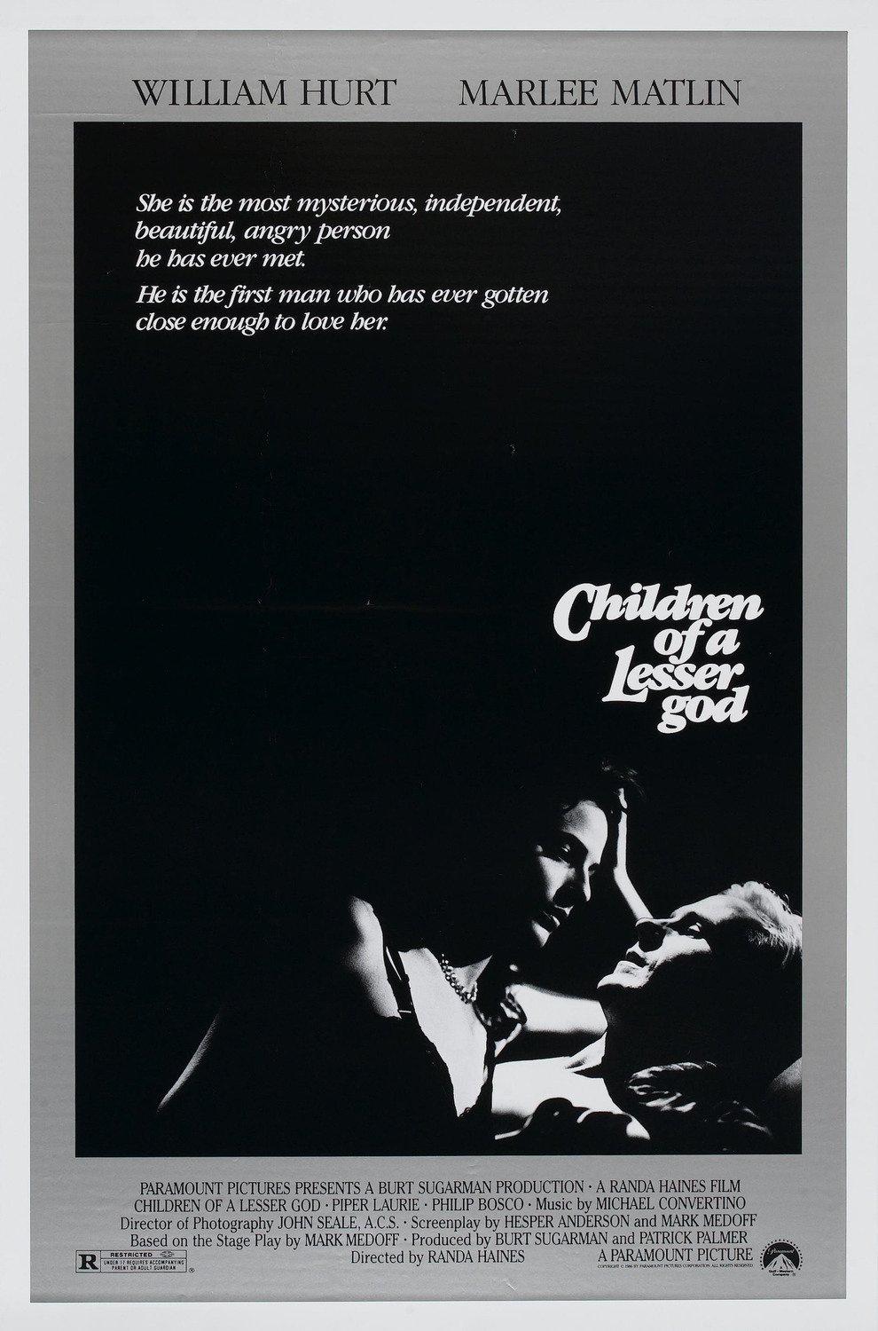 Extra Large Movie Poster Image for Children of a Lesser God 