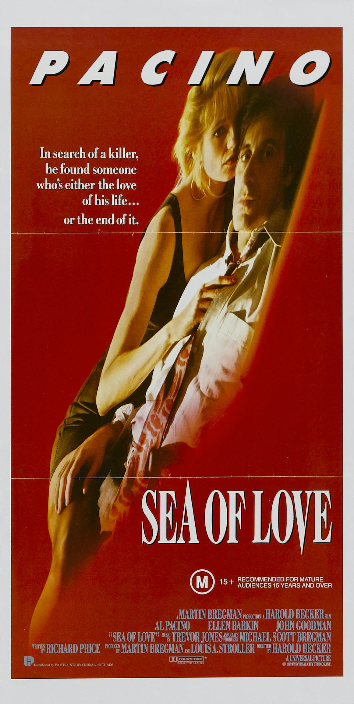 Mega Sized Movie Poster Image for Sea of Love (#2 of 2)