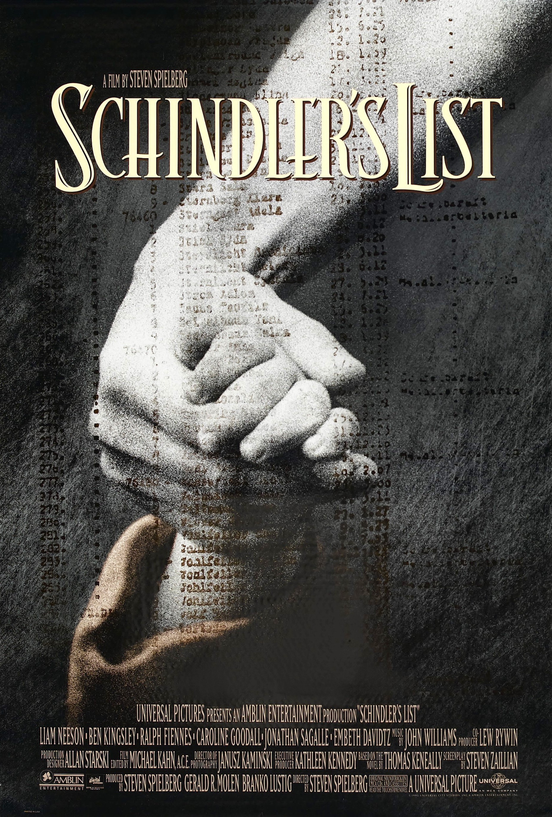 Mega Sized Movie Poster Image for Schindler's List (#1 of 2)