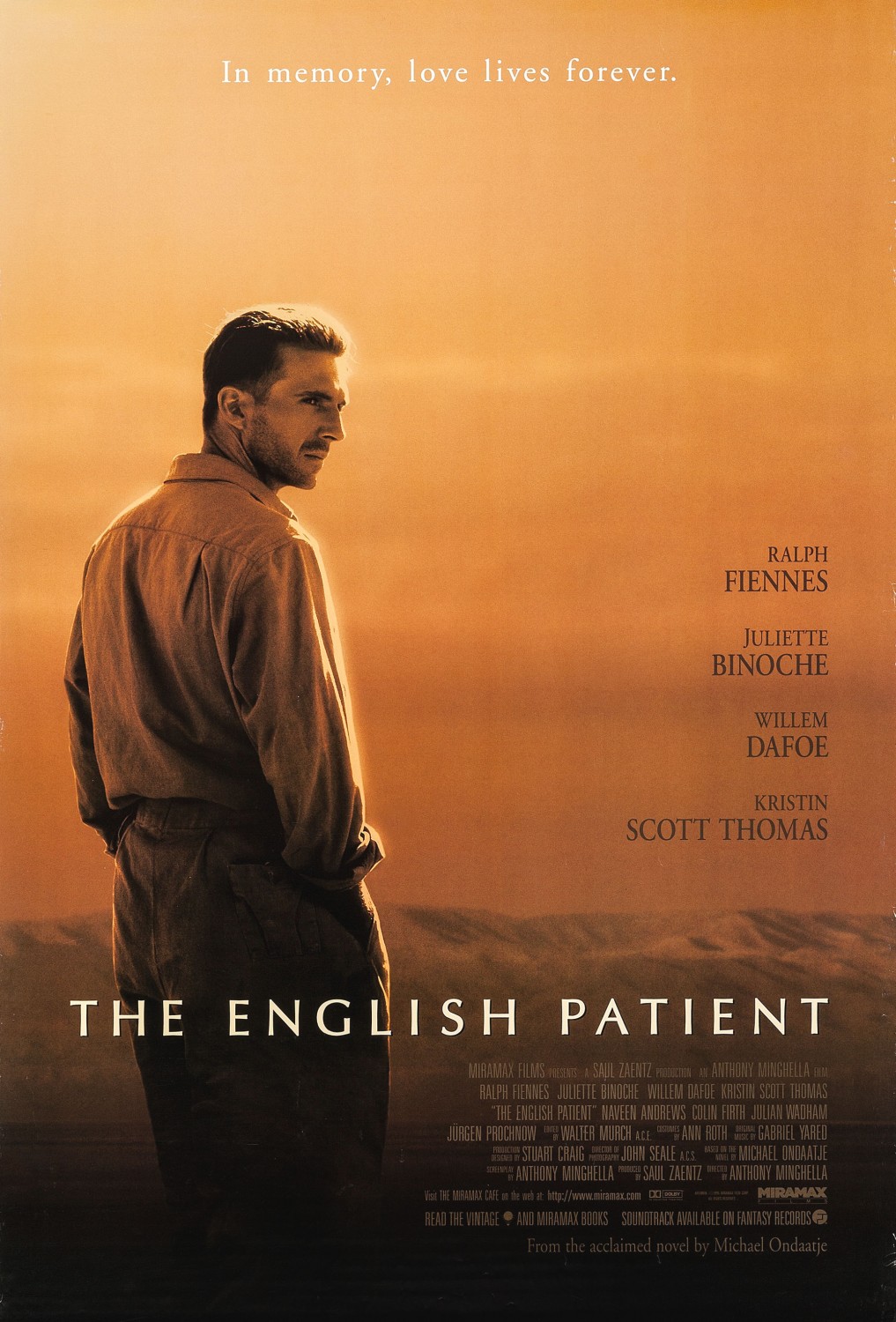 Extra Large Movie Poster Image for The English Patient (#1 of 2)