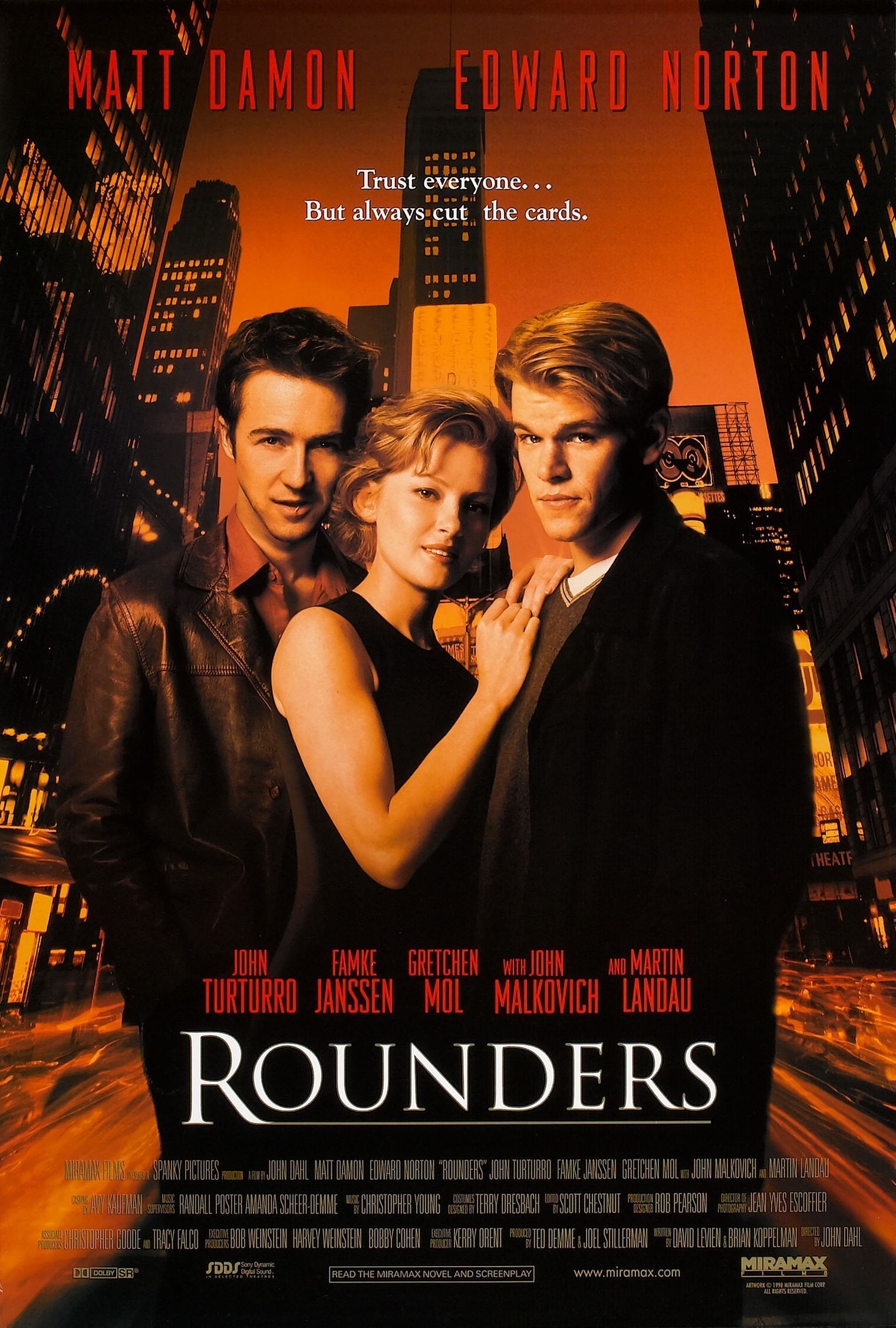 Mega Sized Movie Poster Image for Rounders (#1 of 2)