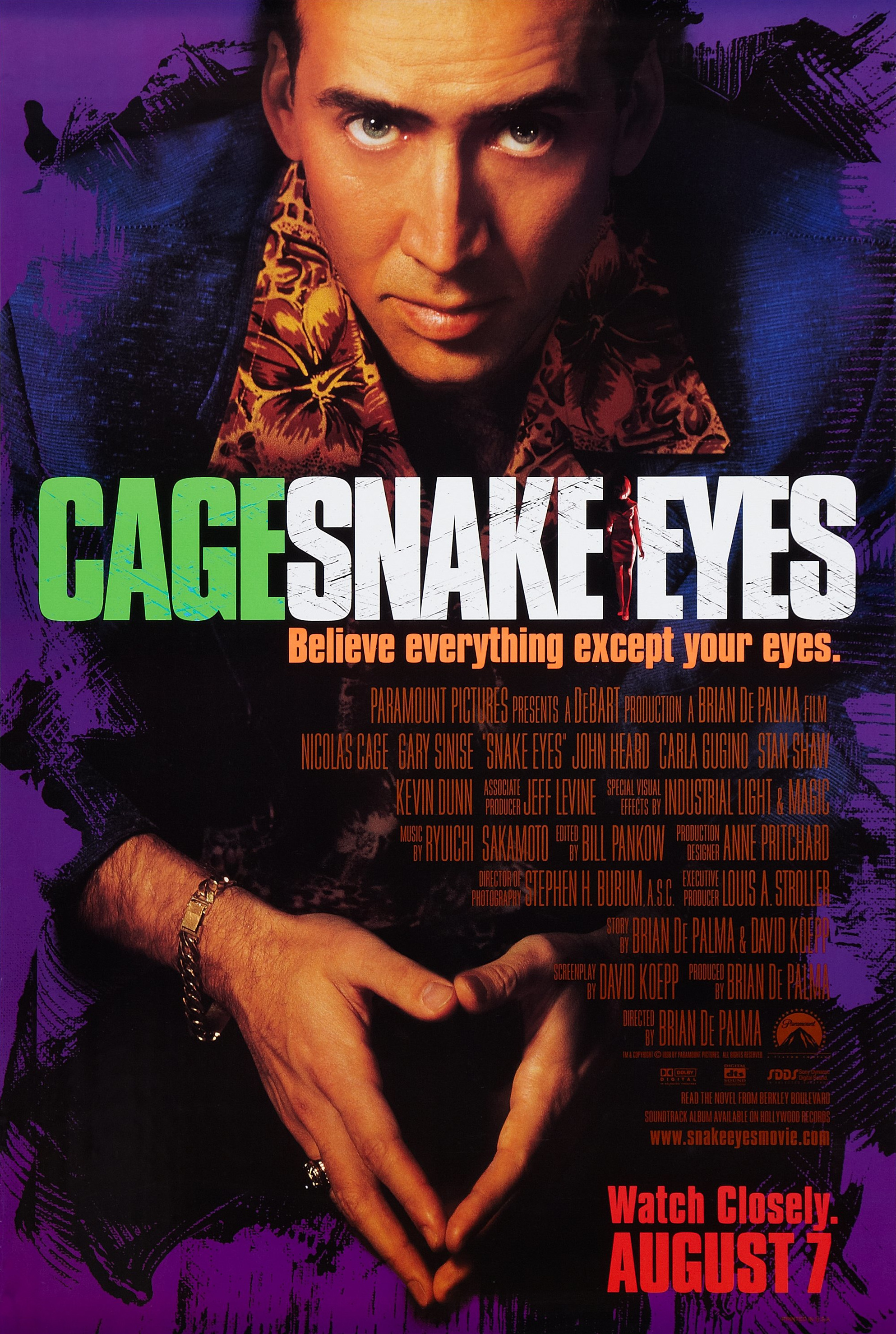 Mega Sized Movie Poster Image for Snake Eyes (#2 of 3)