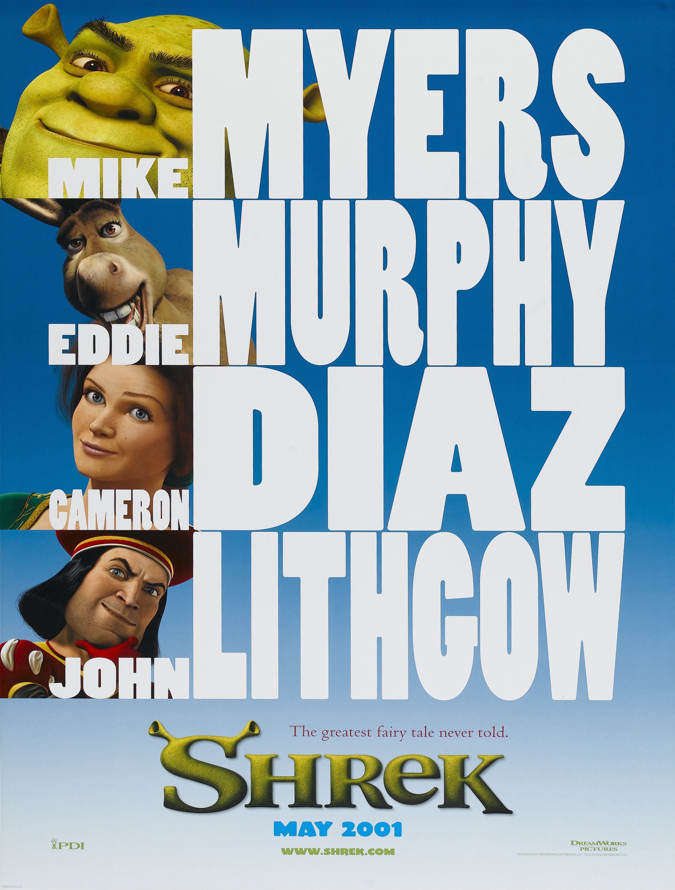 Mega Sized Movie Poster Image for Shrek (#1 of 4)