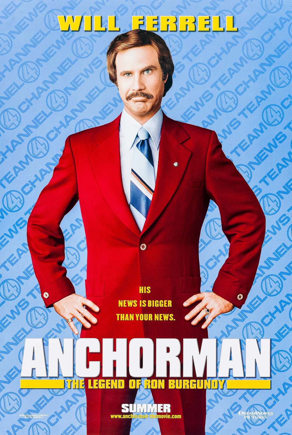 Extra Large Movie Poster Image for Anchorman: The Legend of Ron Burgundy (#1 of 4)