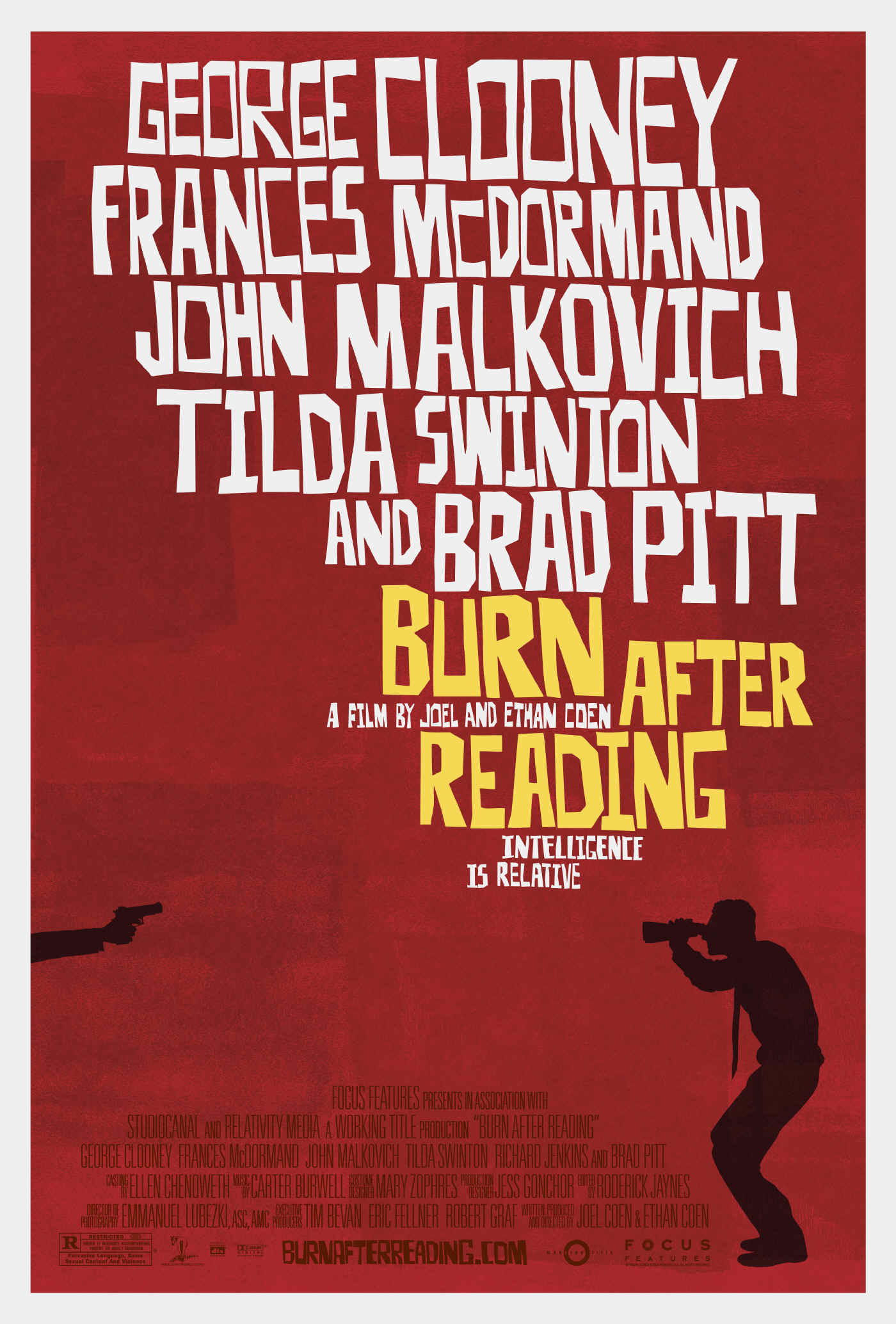 Mega Sized Movie Poster Image for Burn After Reading (#1 of 10)