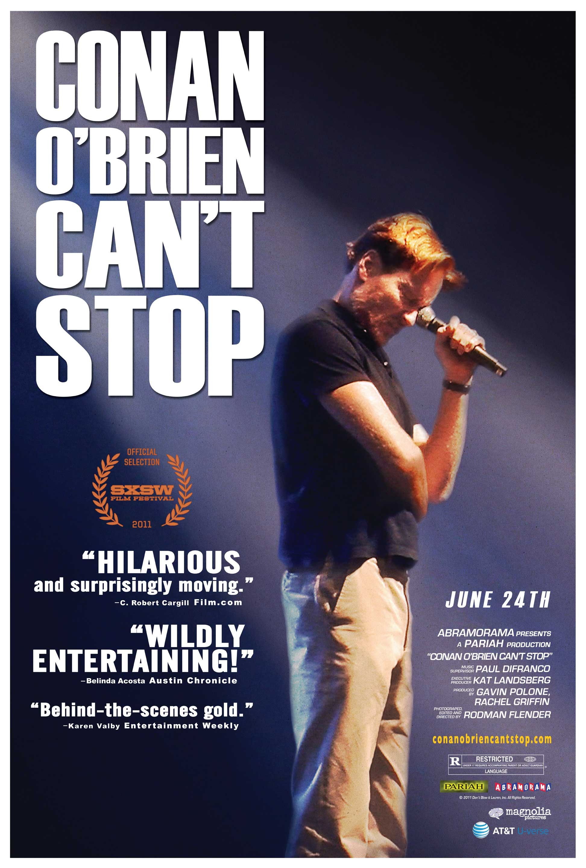 Mega Sized Movie Poster Image for Conan O'Brien Can't Stop 