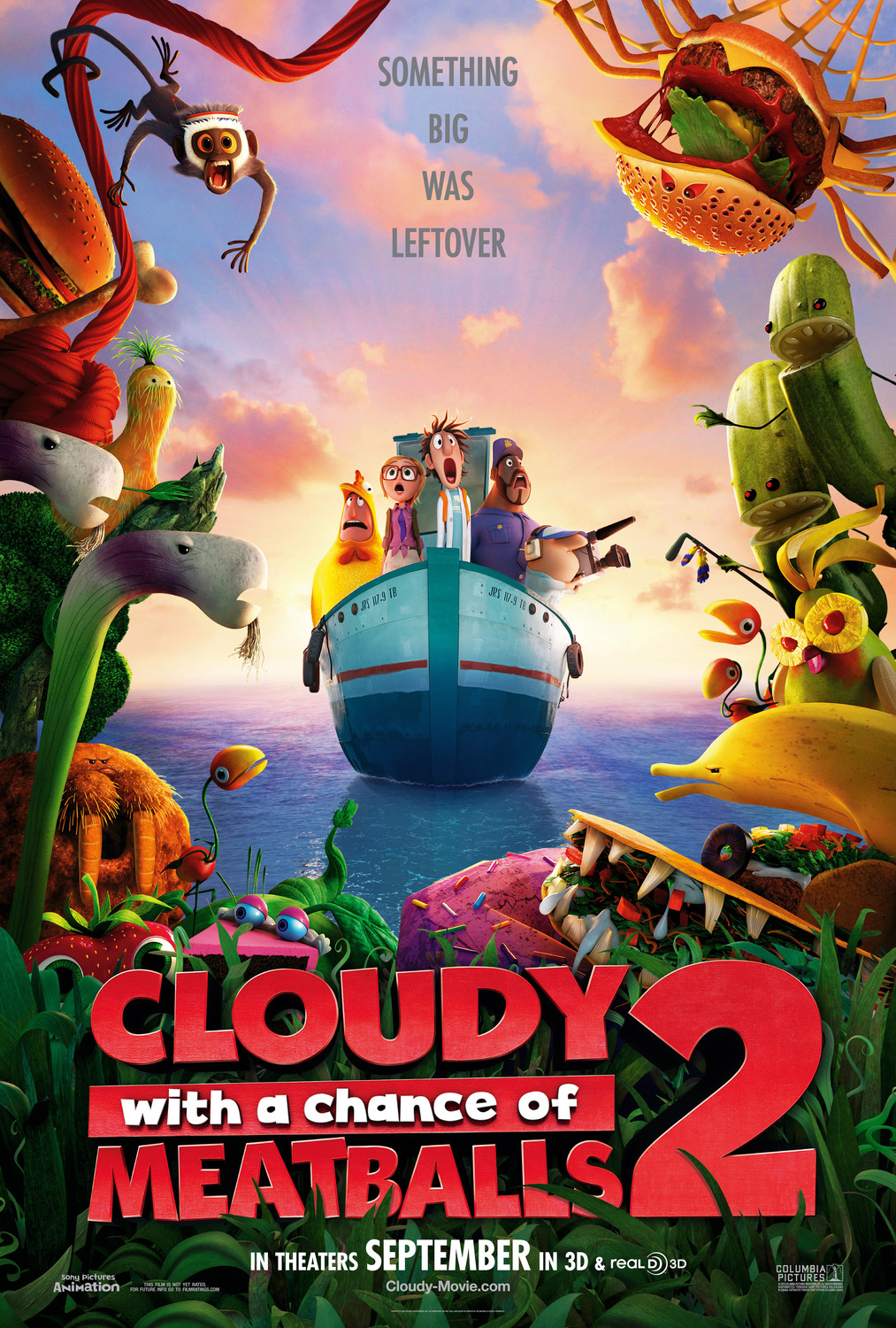 Extra Large Movie Poster Image for Cloudy with a Chance of Meatballs 2 (#1 of 9)
