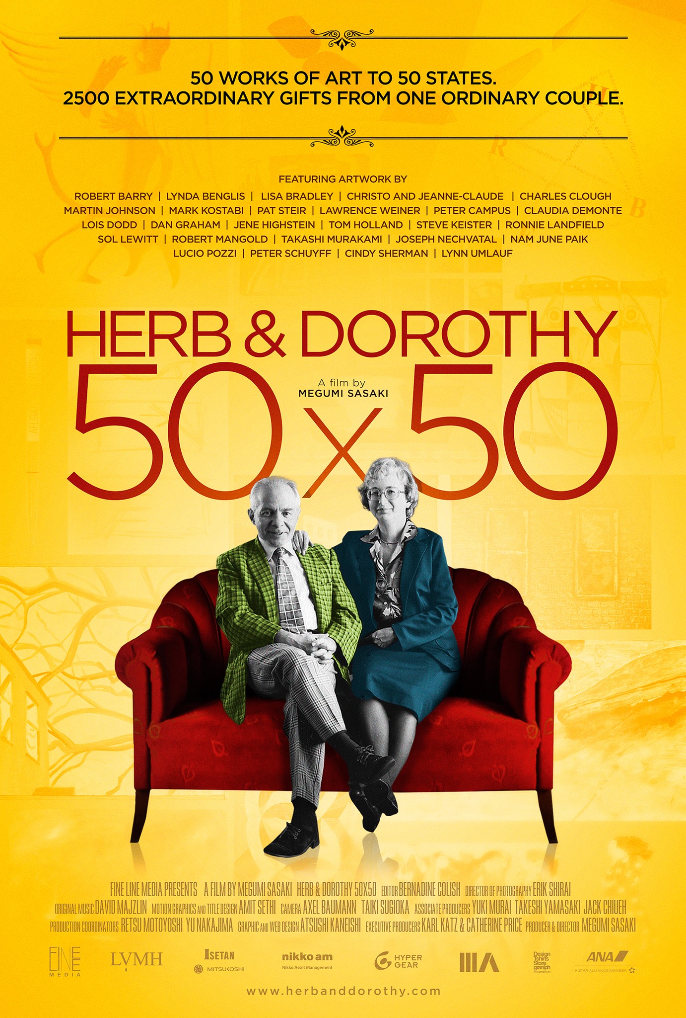 Mega Sized Movie Poster Image for Herb & Dorothy 50X50 