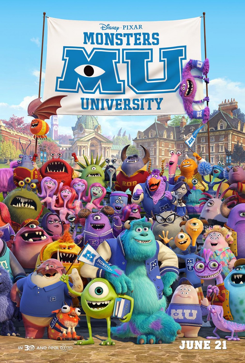 Extra Large Movie Poster Image for Monsters University (#8 of 21)