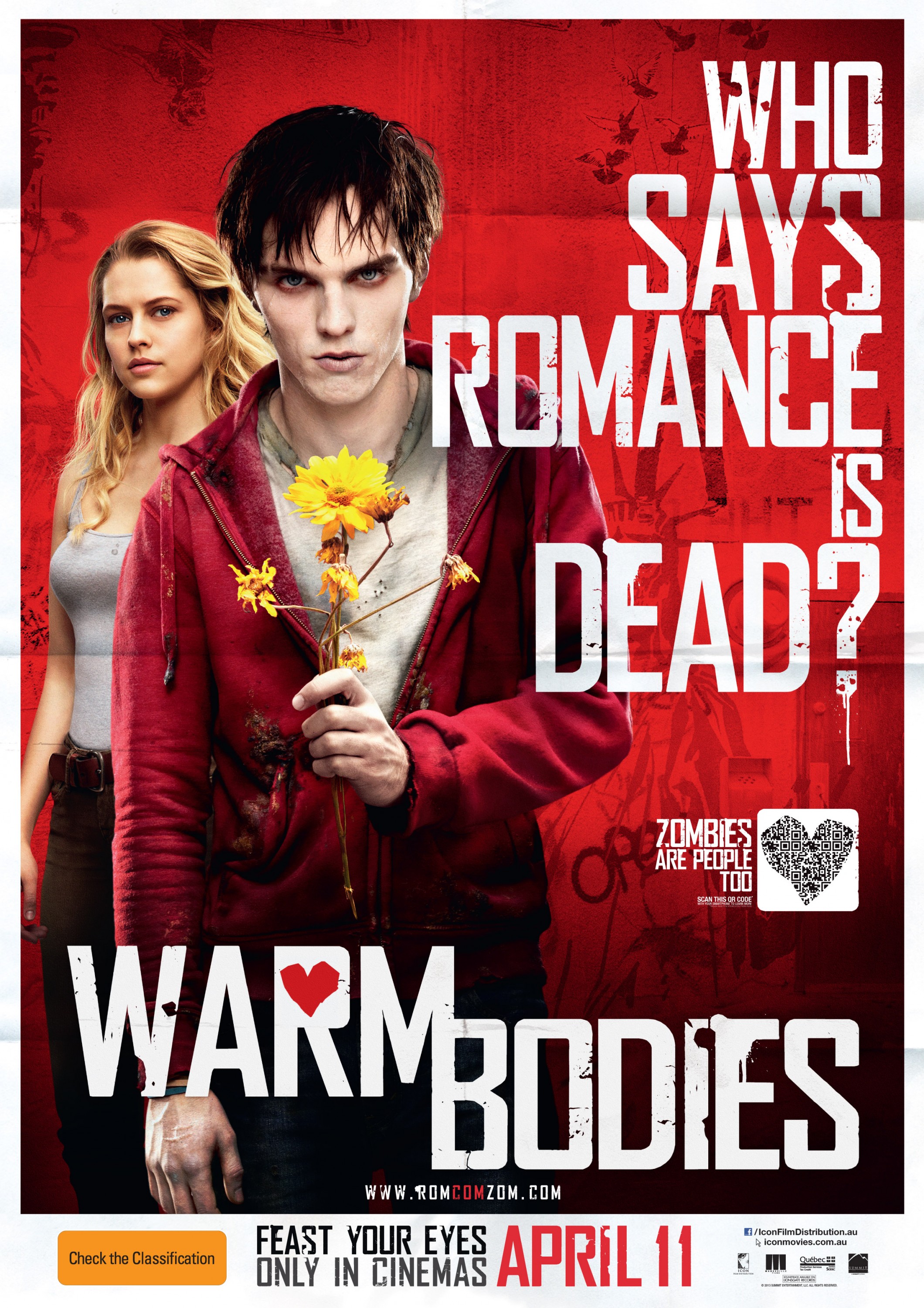 Mega Sized Movie Poster Image for Warm Bodies (#12 of 14)