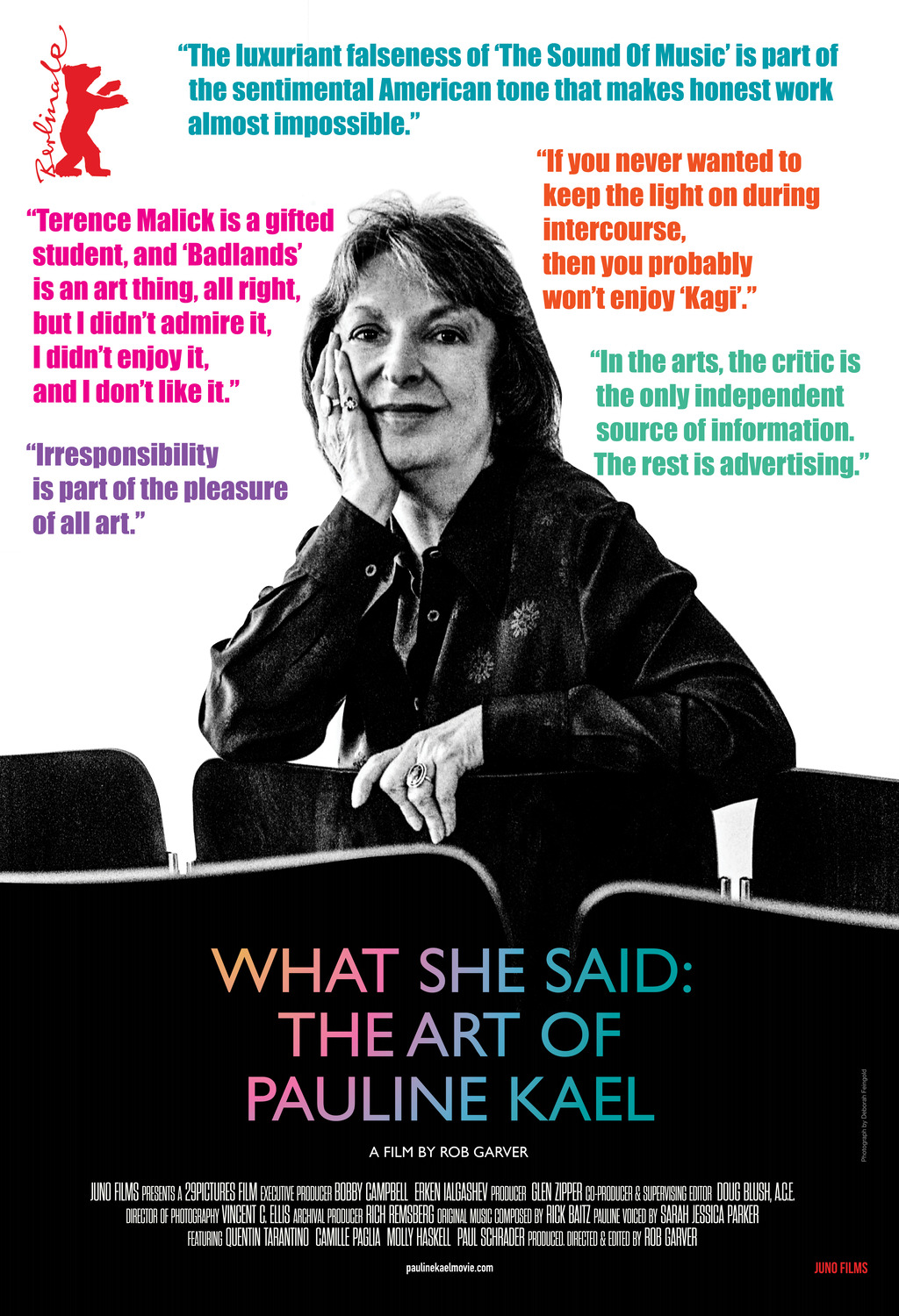 Extra Large Movie Poster Image for What She Said: The Art of Pauline Kael 