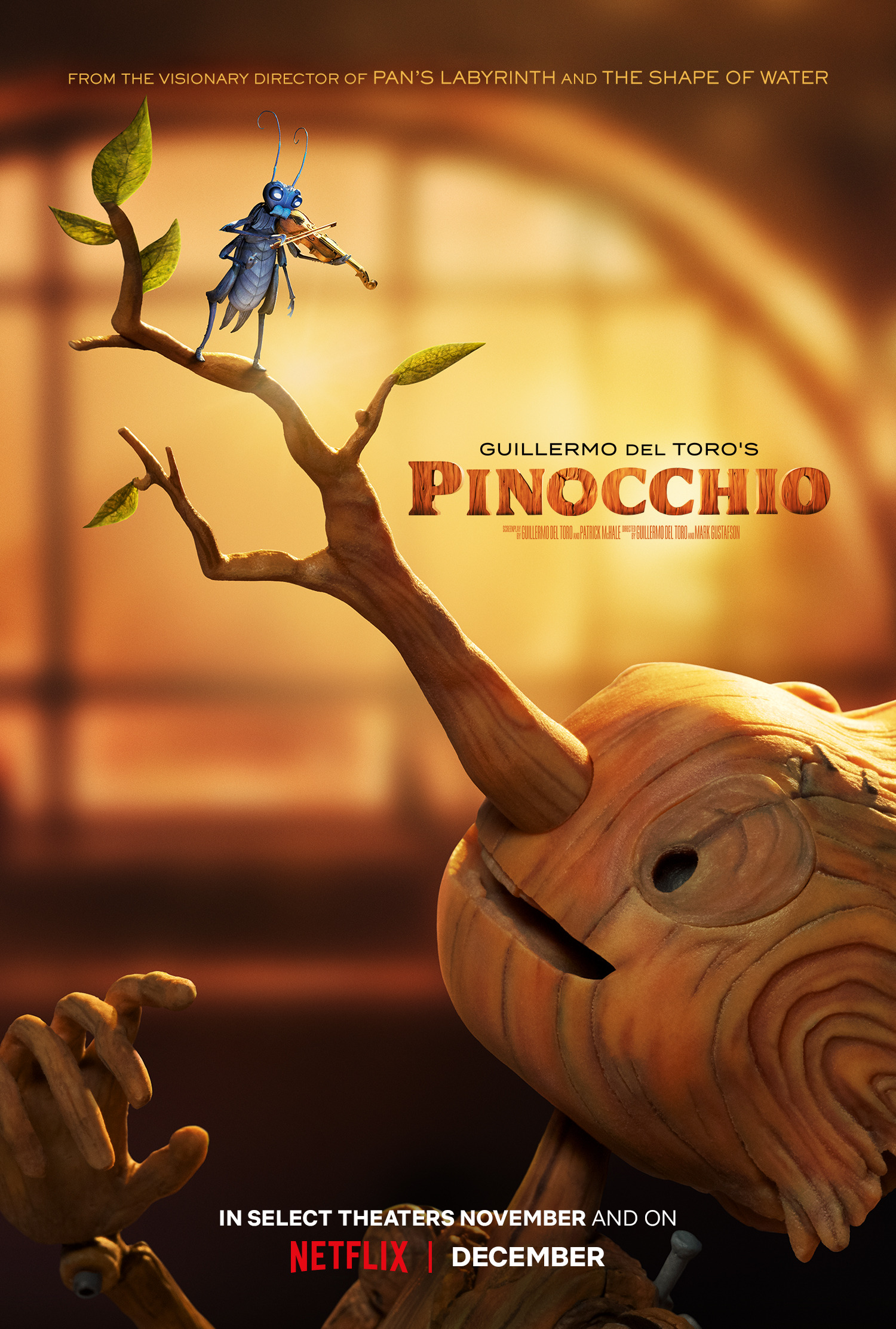 Mega Sized Movie Poster Image for Guillermo del Toro's Pinocchio (#1 of 3)