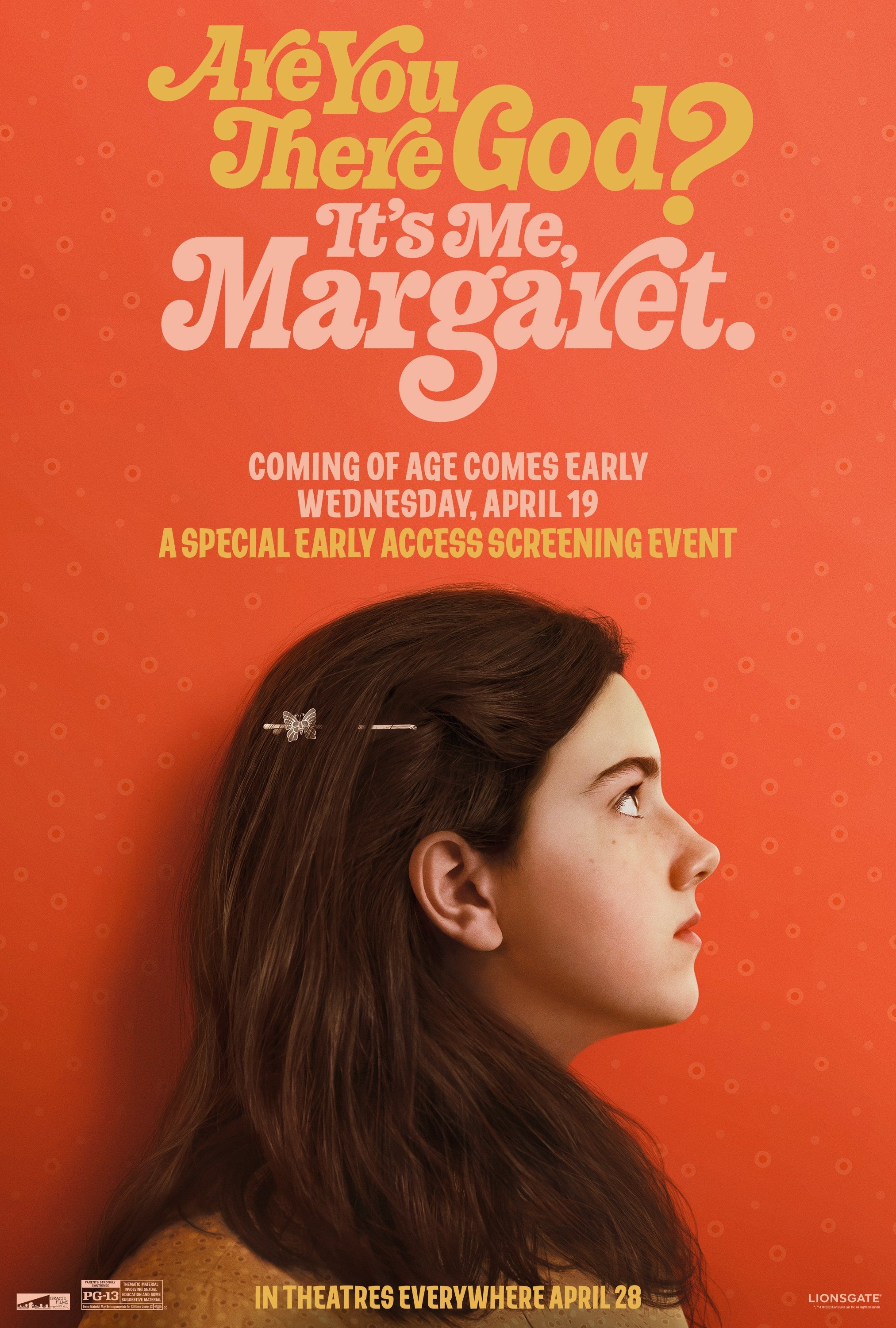Mega Sized Movie Poster Image for Are You There God? It's Me, Margaret. (#3 of 4)