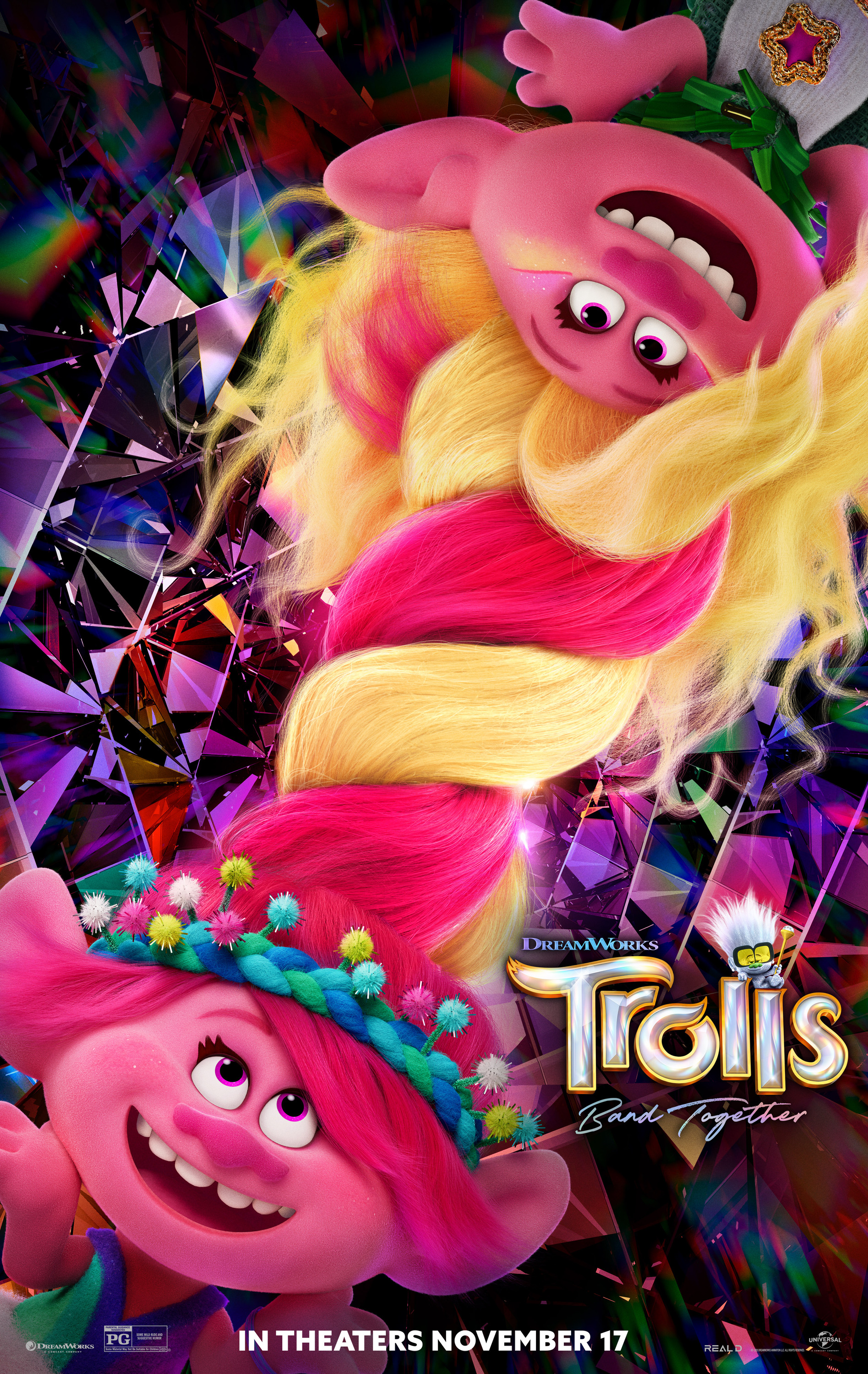 Mega Sized Movie Poster Image for Trolls Band Together (#2 of 6)
