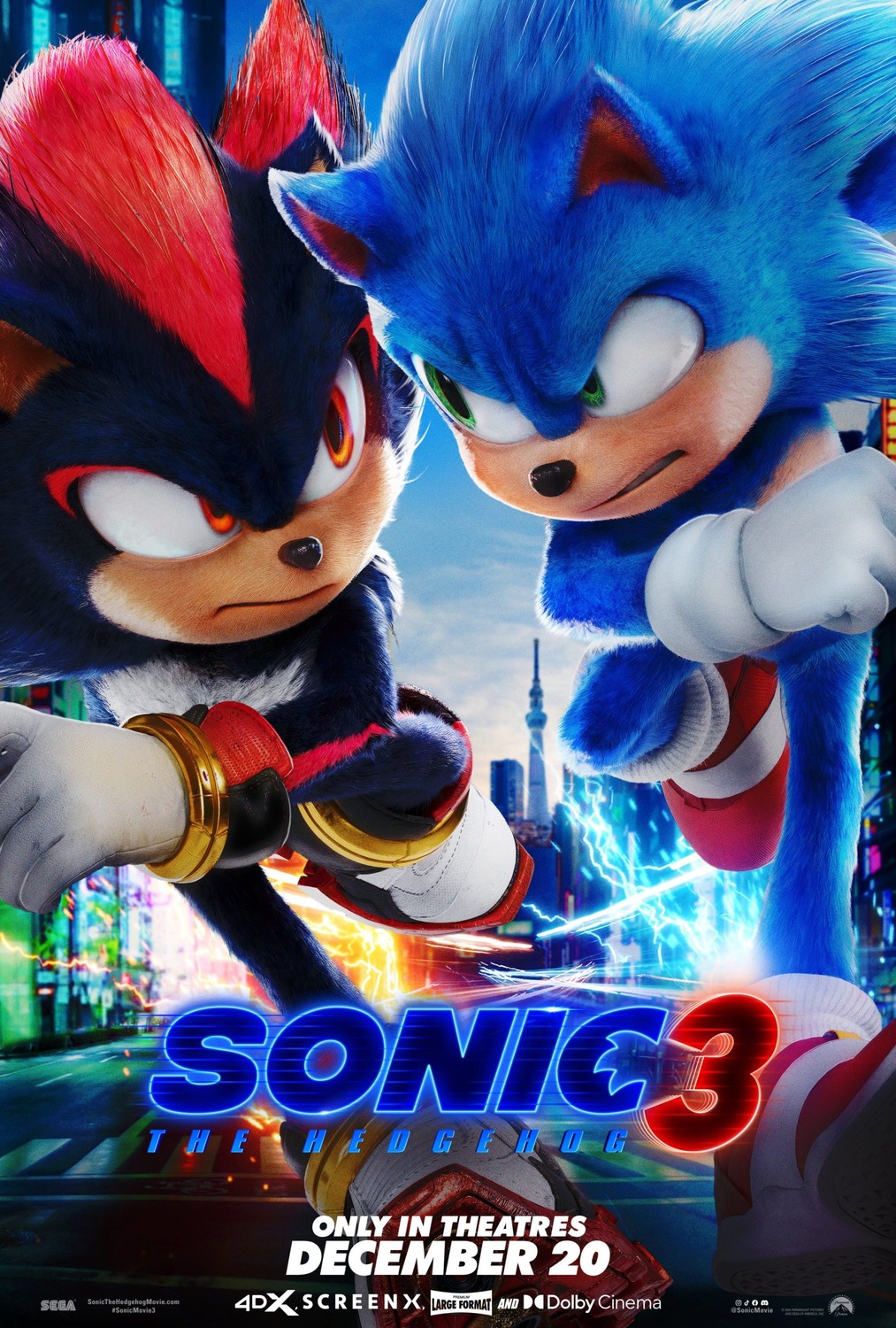 Extra Large Movie Poster Image for Sonic the Hedgehog 3 (#3 of 3)