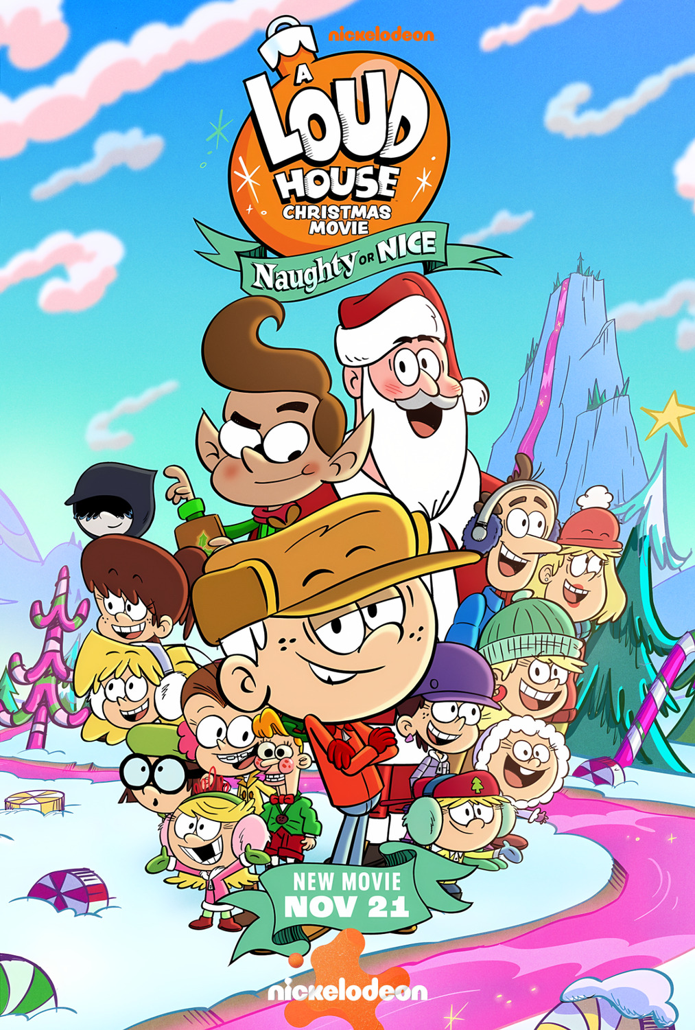 Extra Large Movie Poster Image for A Loud House Christmas Movie: Naughty or Nice 