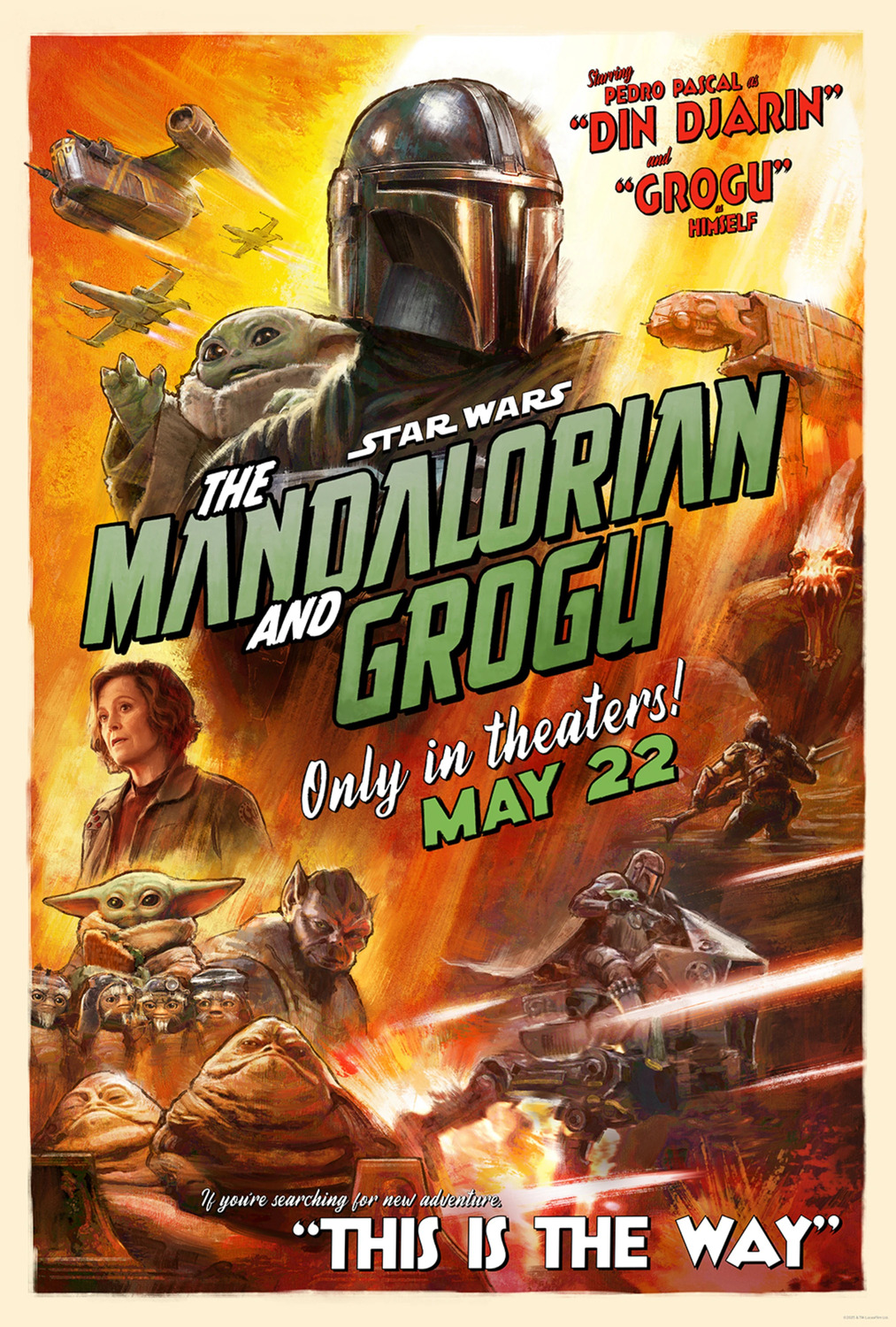 Extra Large Movie Poster Image for Star Wars: The Mandalorian and Grogu 