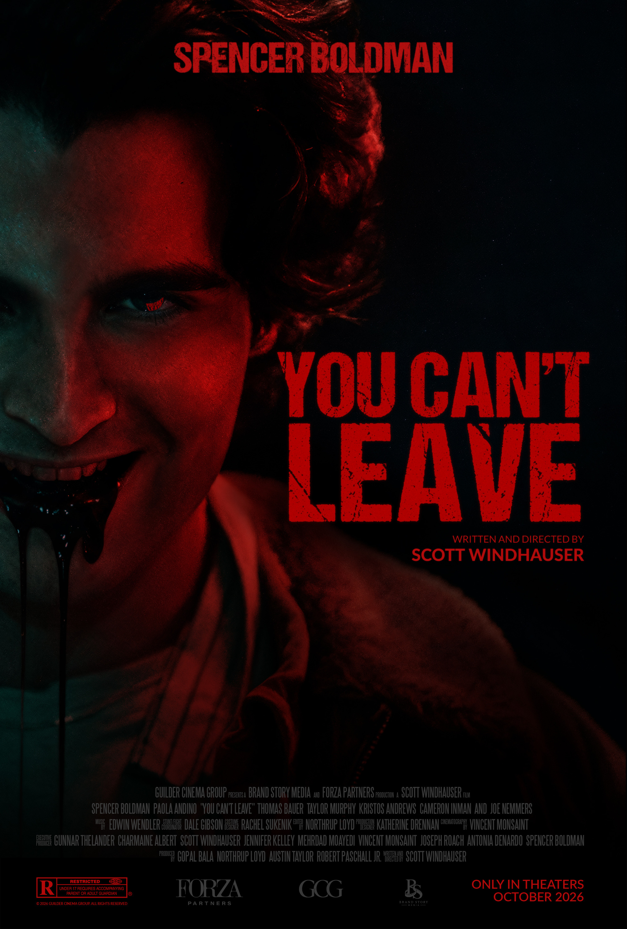 Mega Sized Movie Poster Image for You Can't Leave 