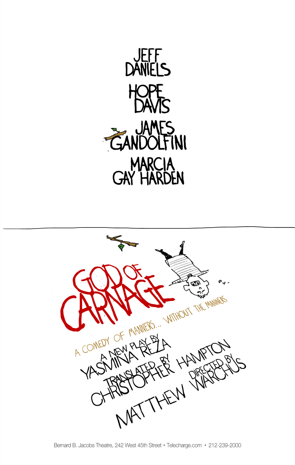 Extra Large Broadway Poster Image for God of Carnage 