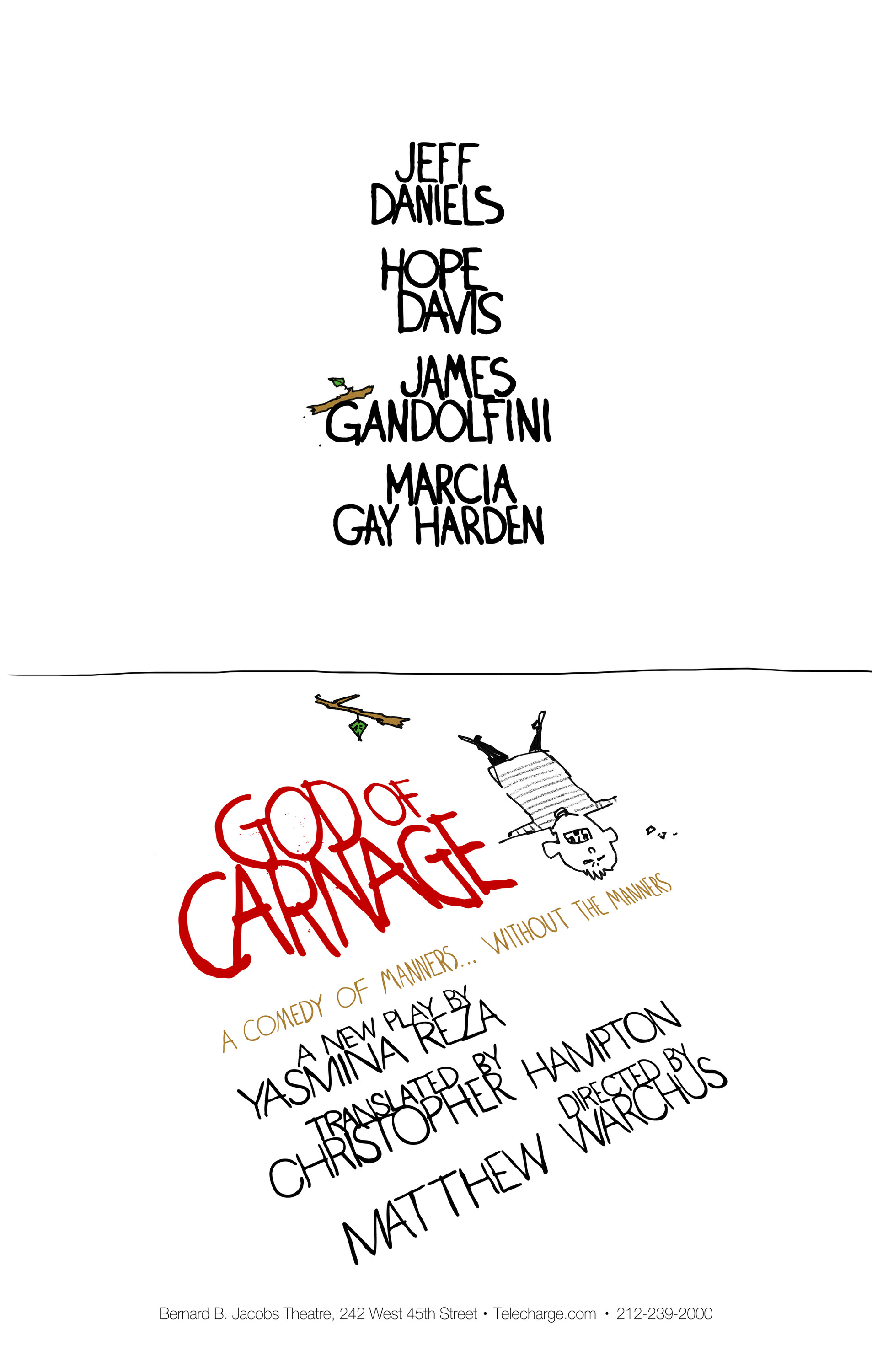 Mega Sized Broadway Poster Image for God of Carnage 