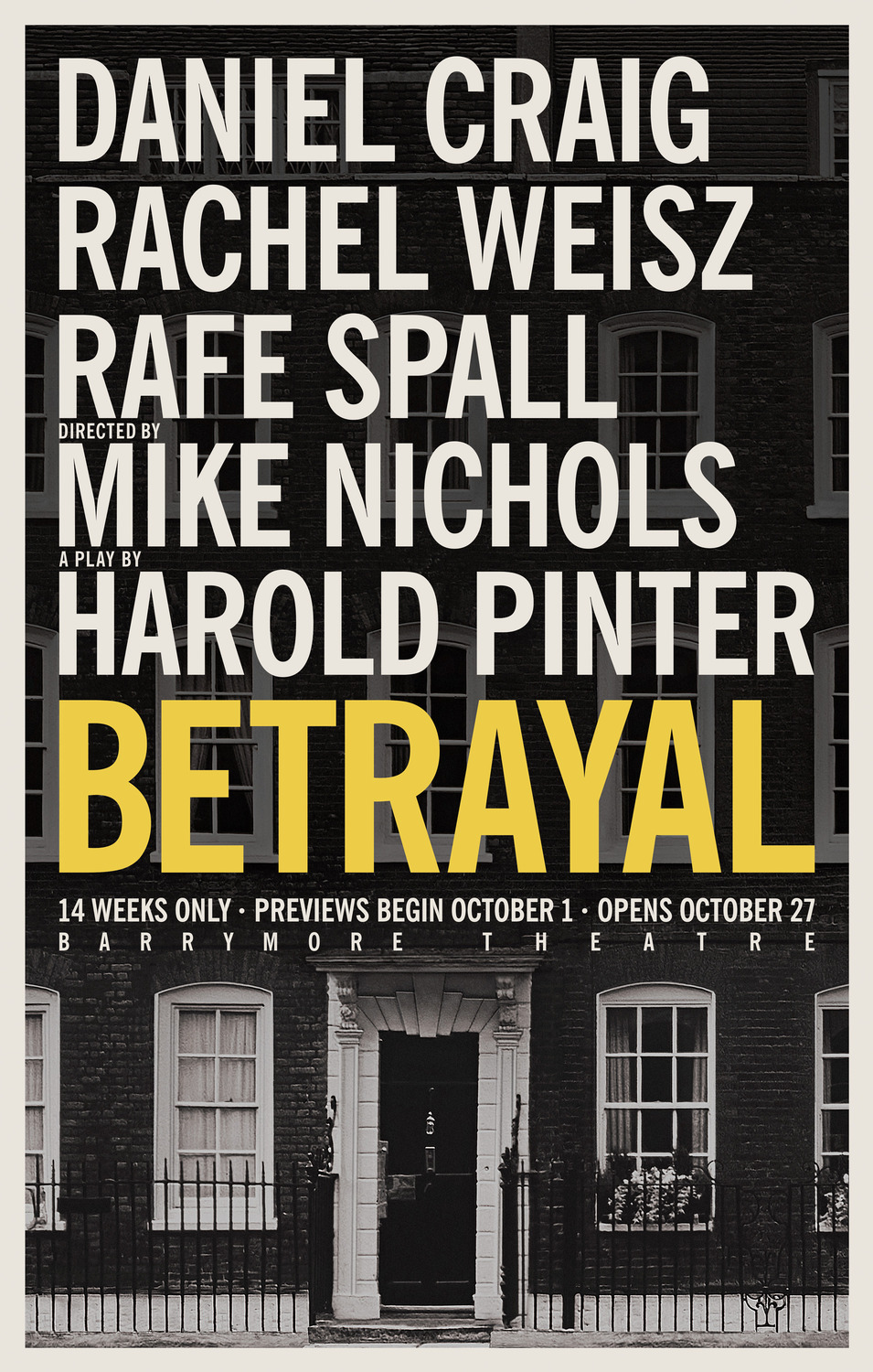 Extra Large Broadway Poster Image for Betrayal 