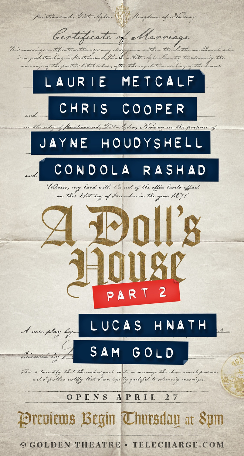 Extra Large Broadway Poster Image for A Doll's House, Part 2 
