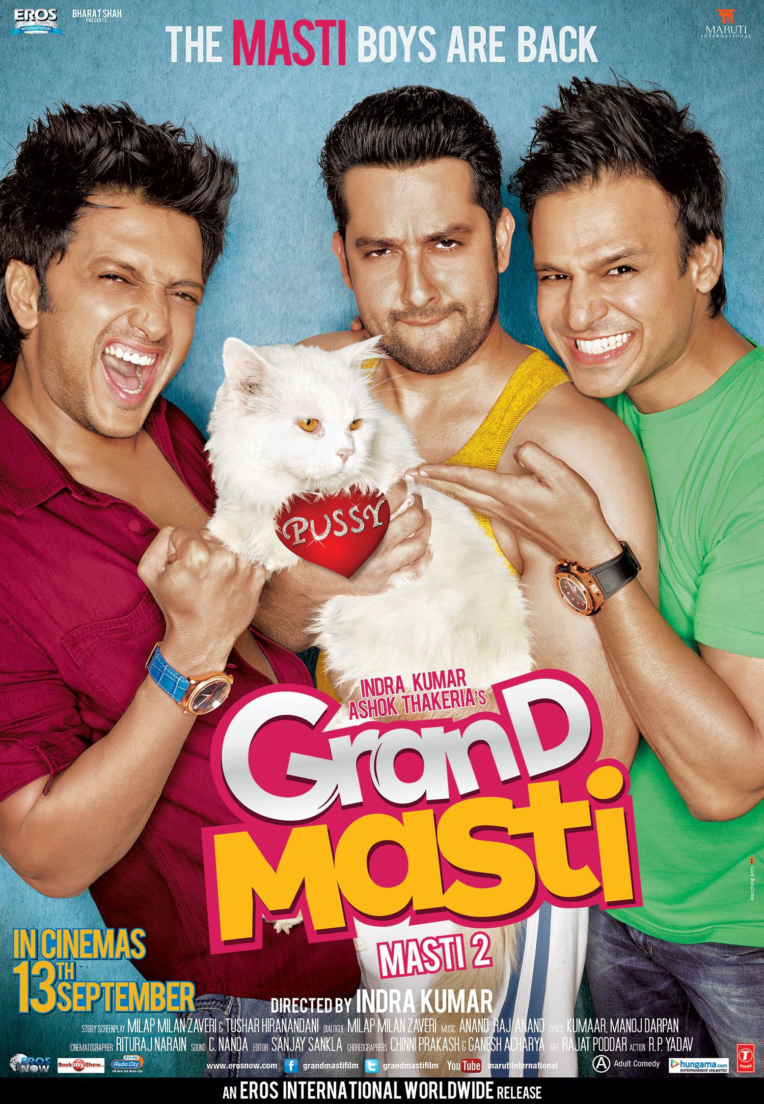 Mega Sized Movie Poster Image for Grand Masti (#2 of 4)