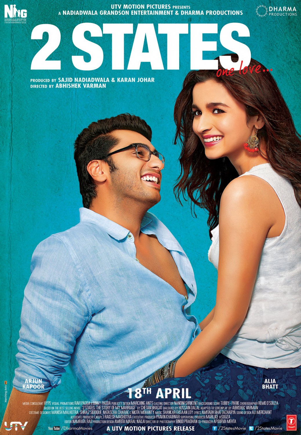 Extra Large Movie Poster Image for 2 States (#1 of 8)