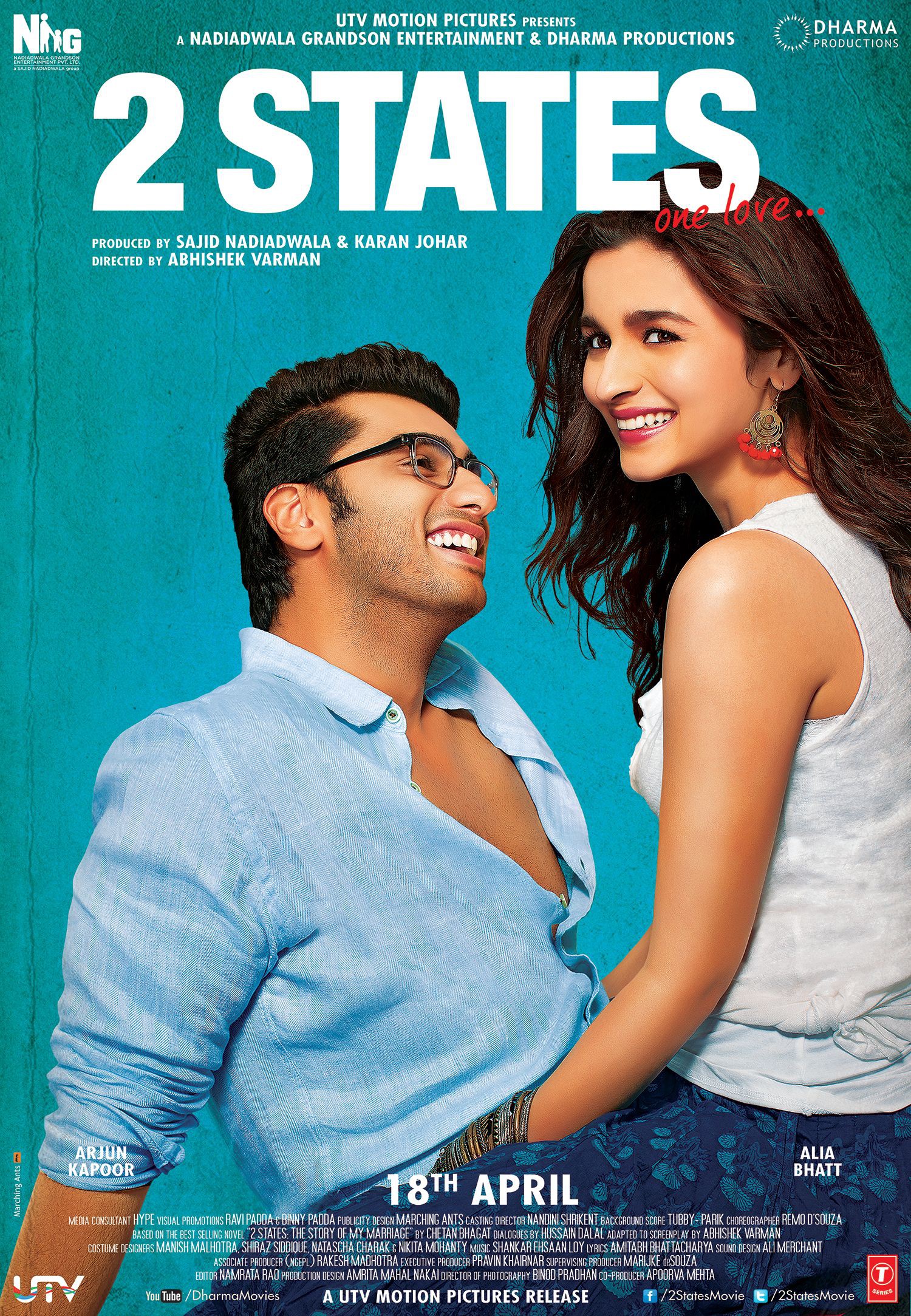 Mega Sized Movie Poster Image for 2 States (#1 of 8)