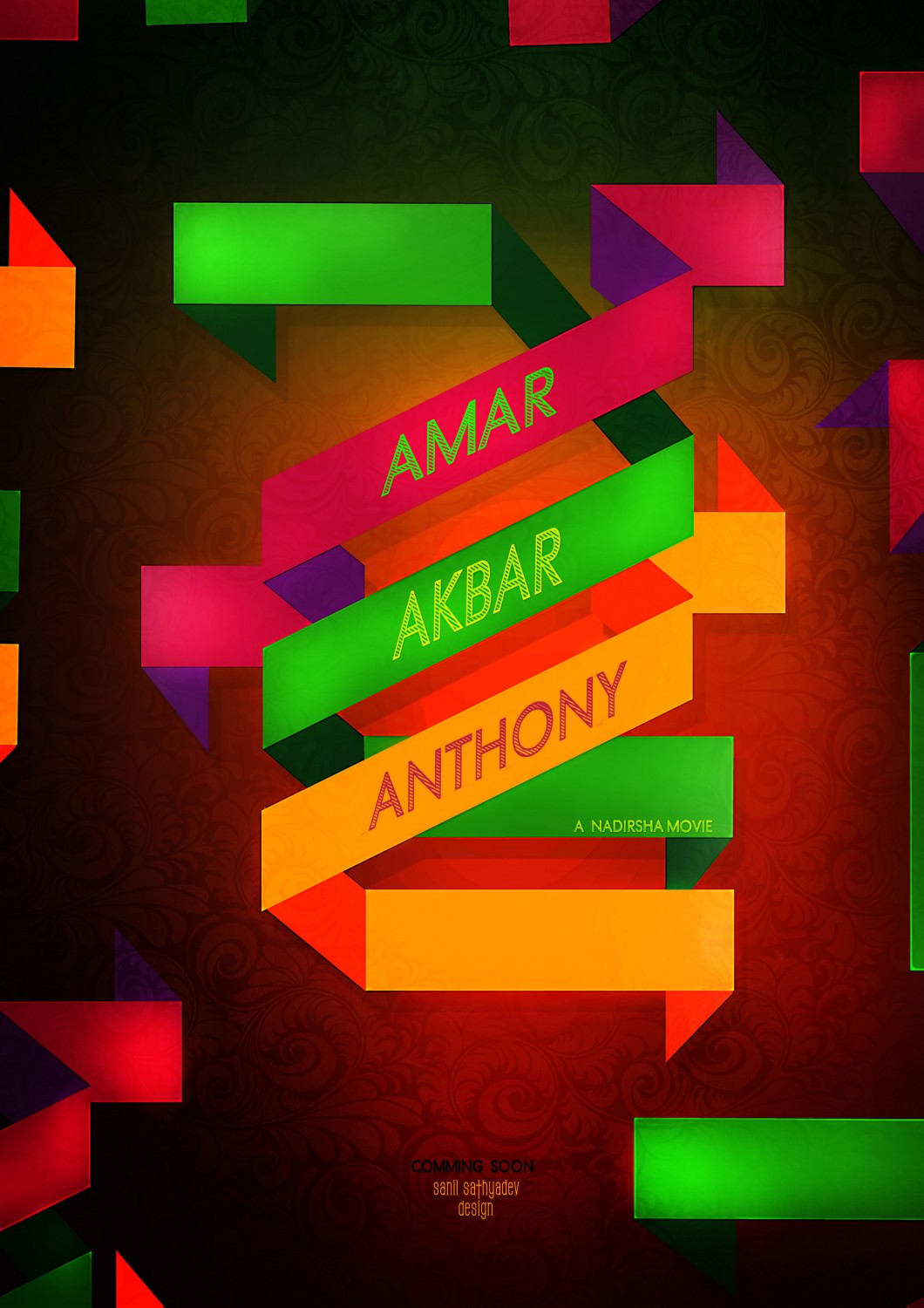 Extra Large Movie Poster Image for Amar Akbar Anthony (#1 of 3)