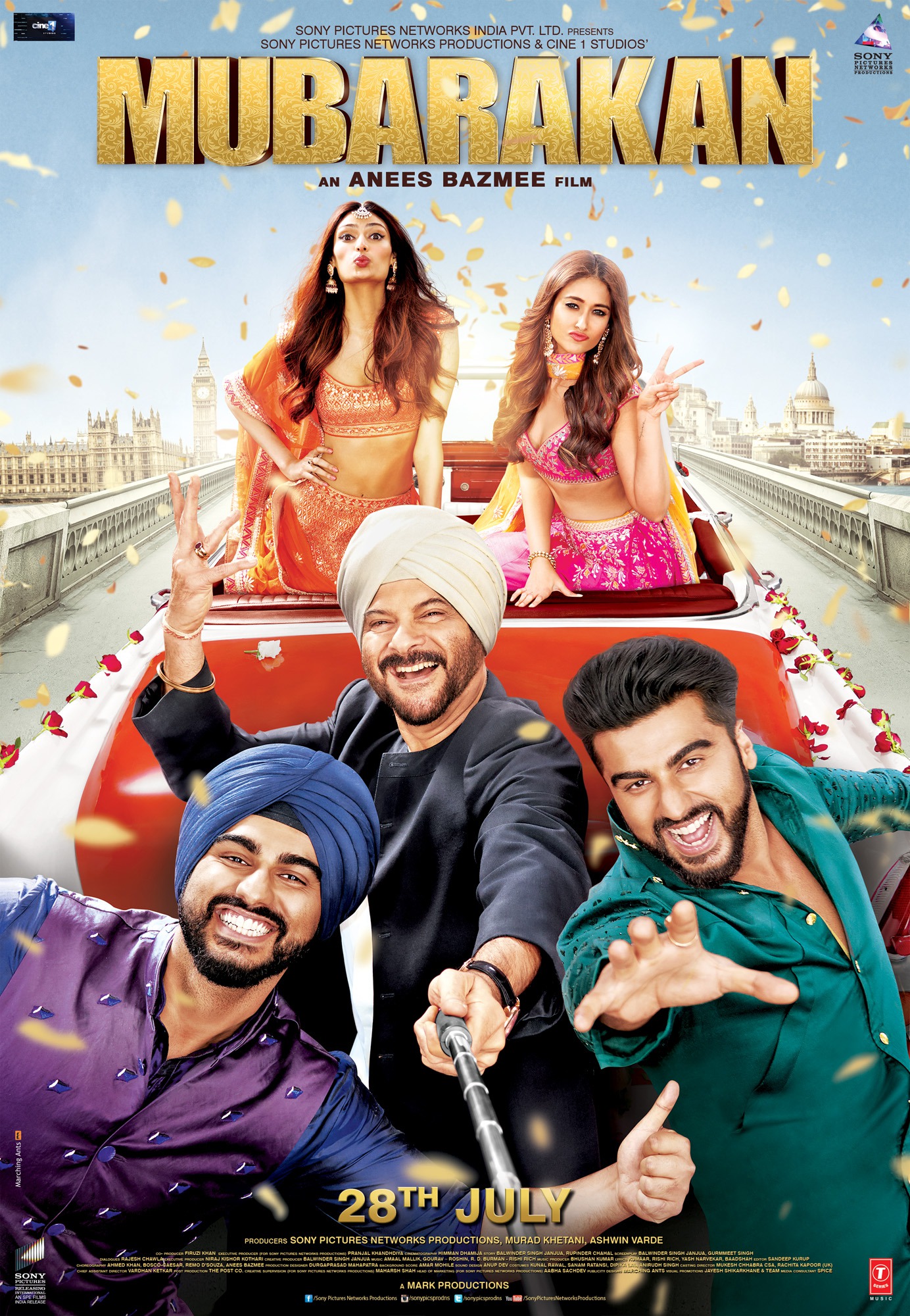 Mega Sized Movie Poster Image for Mubarakan (#3 of 8)