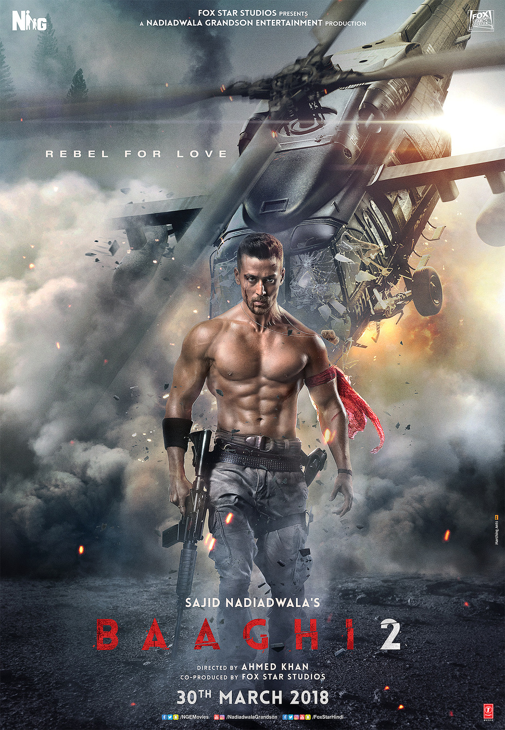 Extra Large Movie Poster Image for Baaghi 2 (#2 of 6)