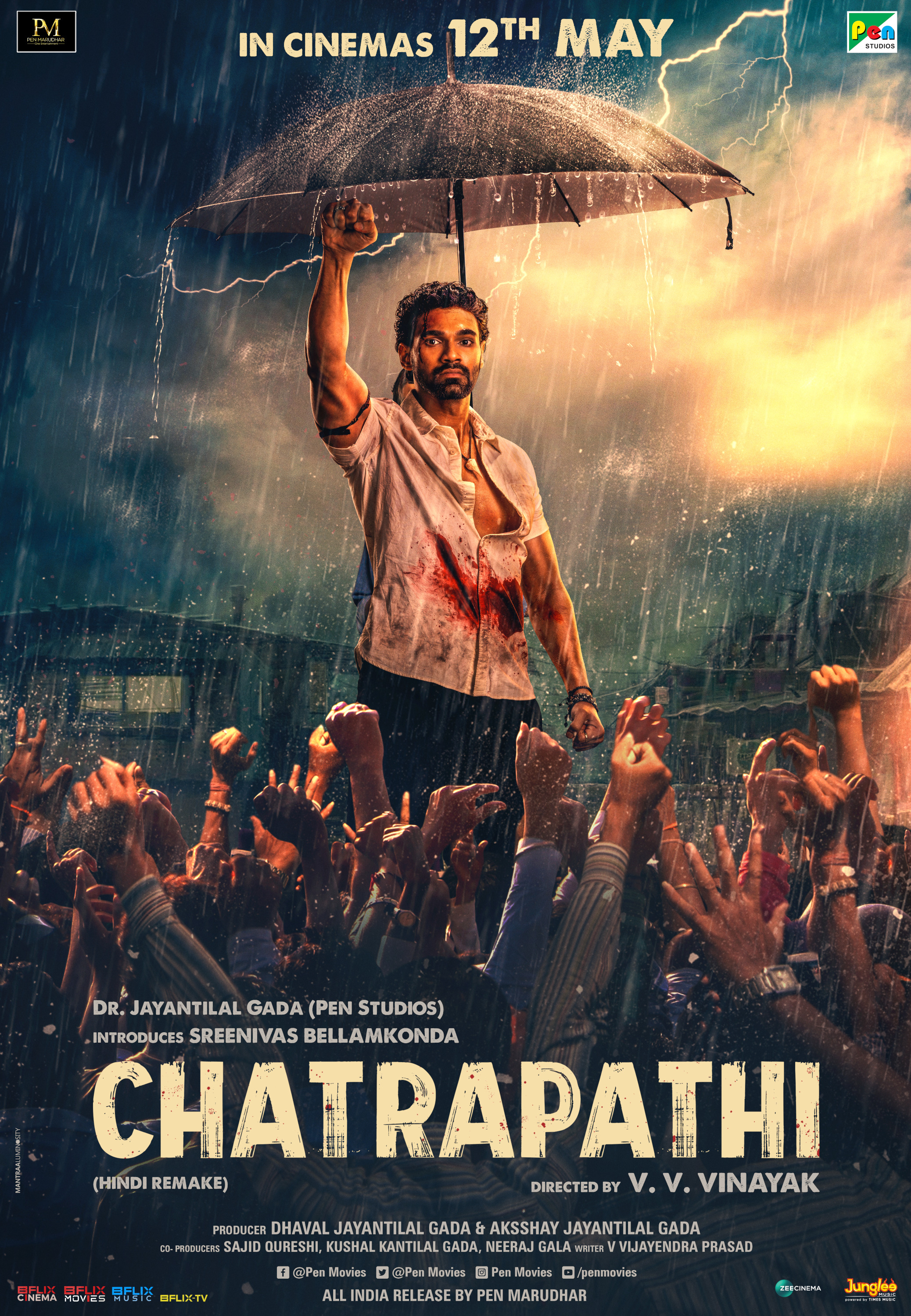 Mega Sized Movie Poster Image for Chatrapathi (#5 of 5)