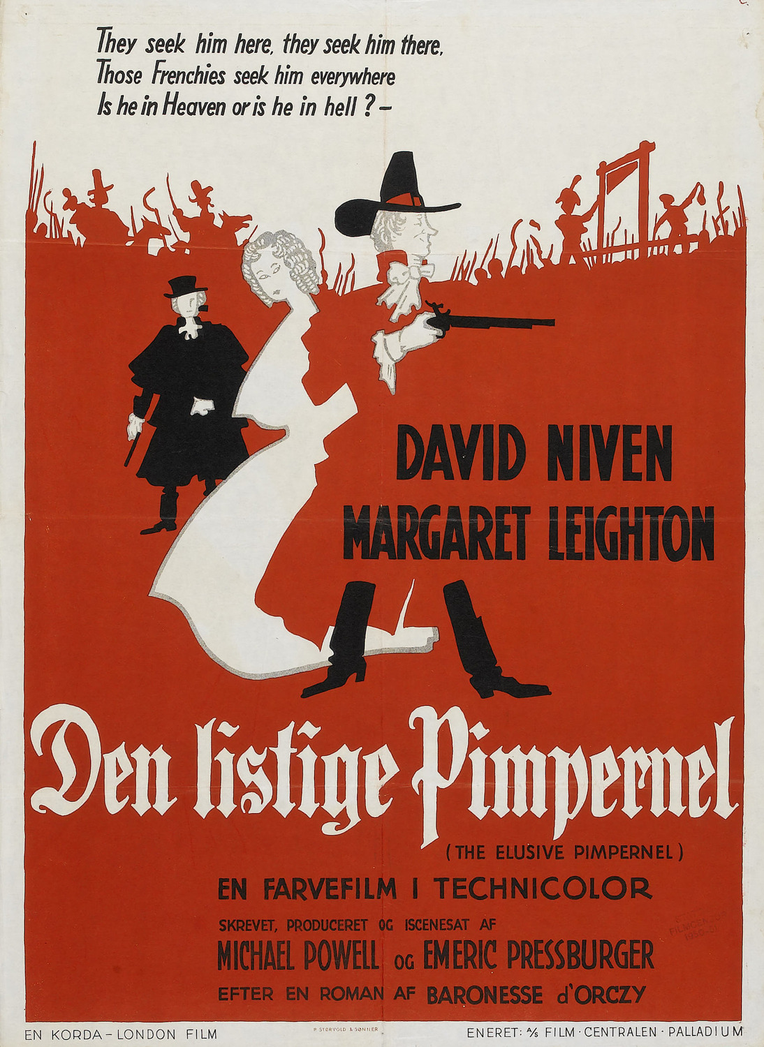 Extra Large Movie Poster Image for The Elusive Pimpernel (#1 of 2)