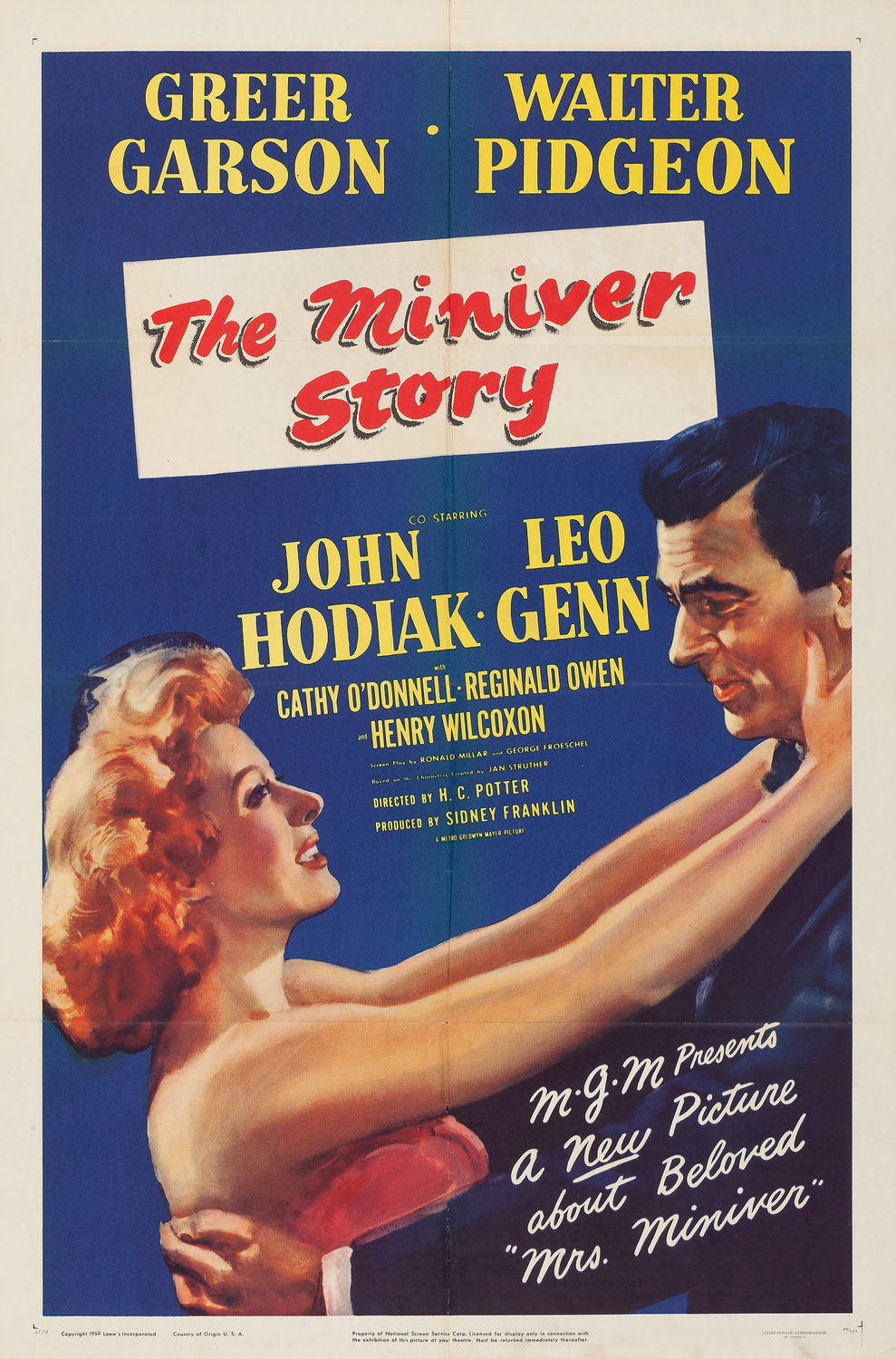 Extra Large Movie Poster Image for The Miniver Story 