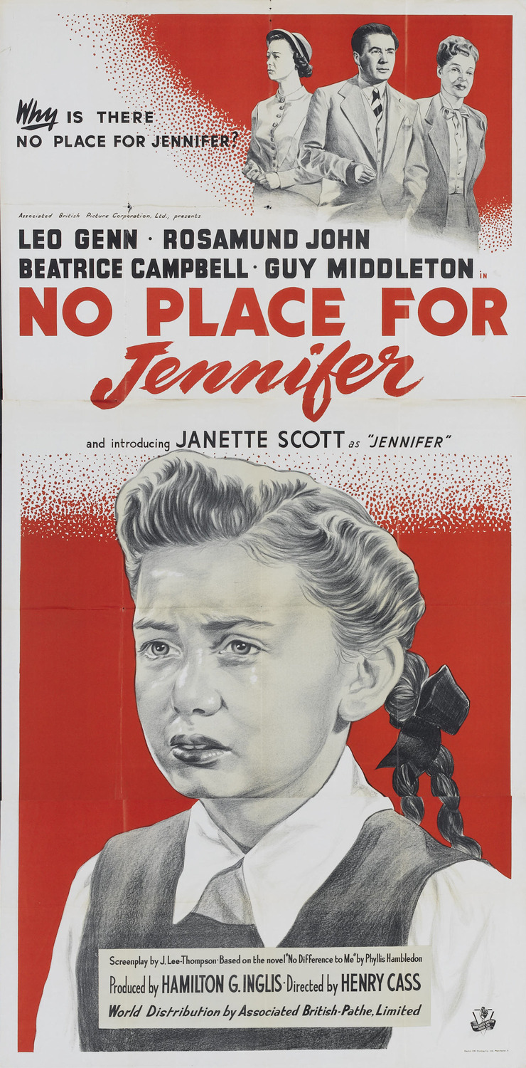 Extra Large Movie Poster Image for No Place for Jennifer 