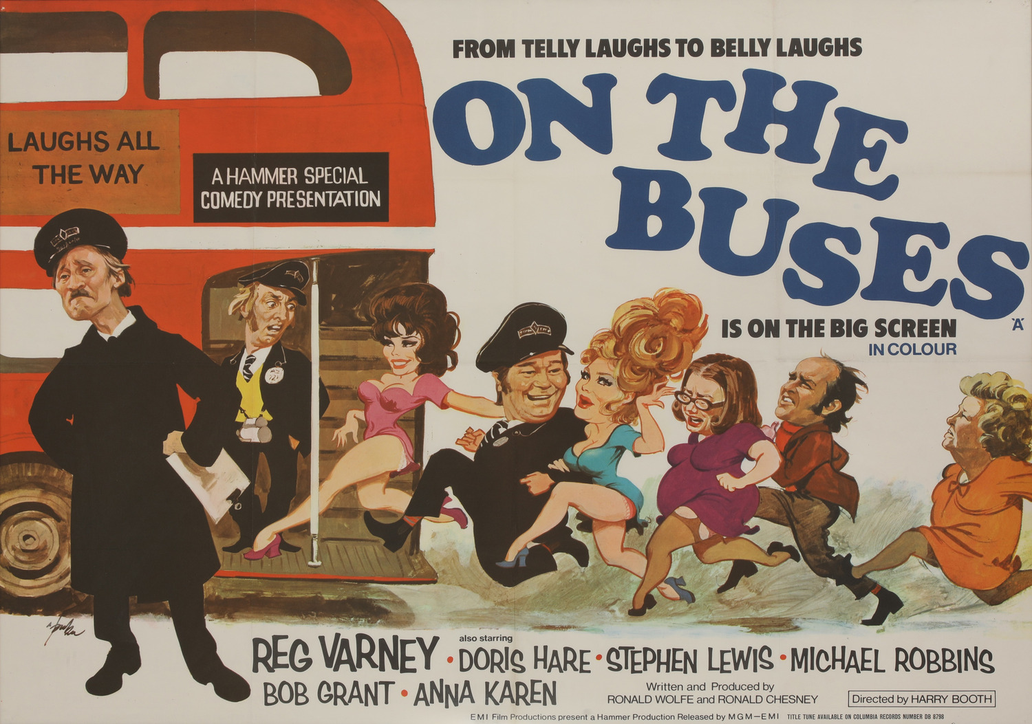 Extra Large Movie Poster Image for On the Buses 