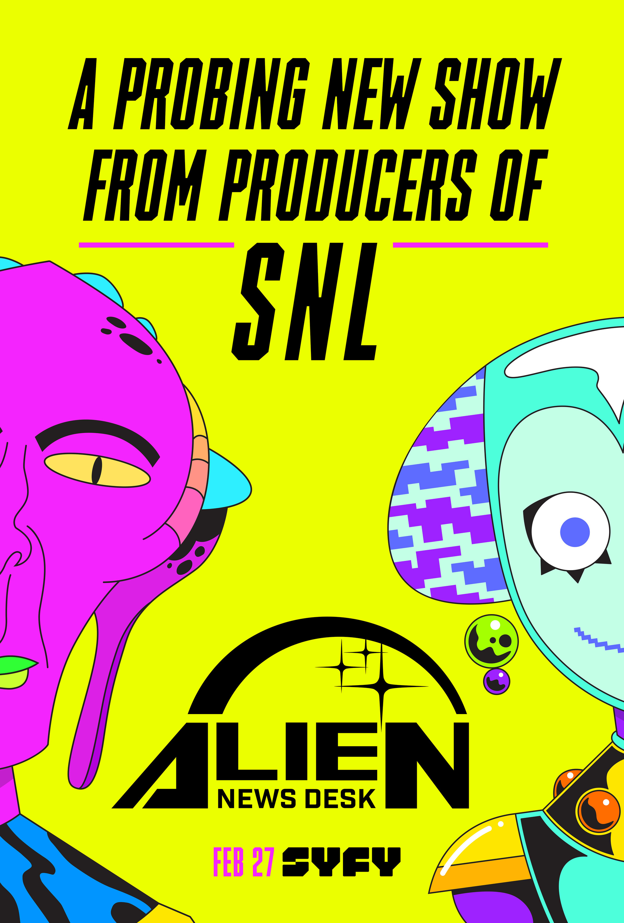 Mega Sized TV Poster Image for Alien News Desk 
