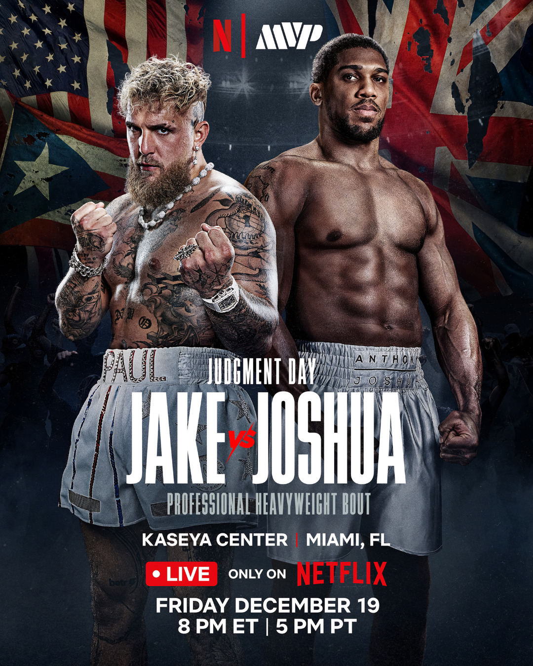 Extra Large TV Poster Image for Jake Paul vs. Anthony Joshua 
