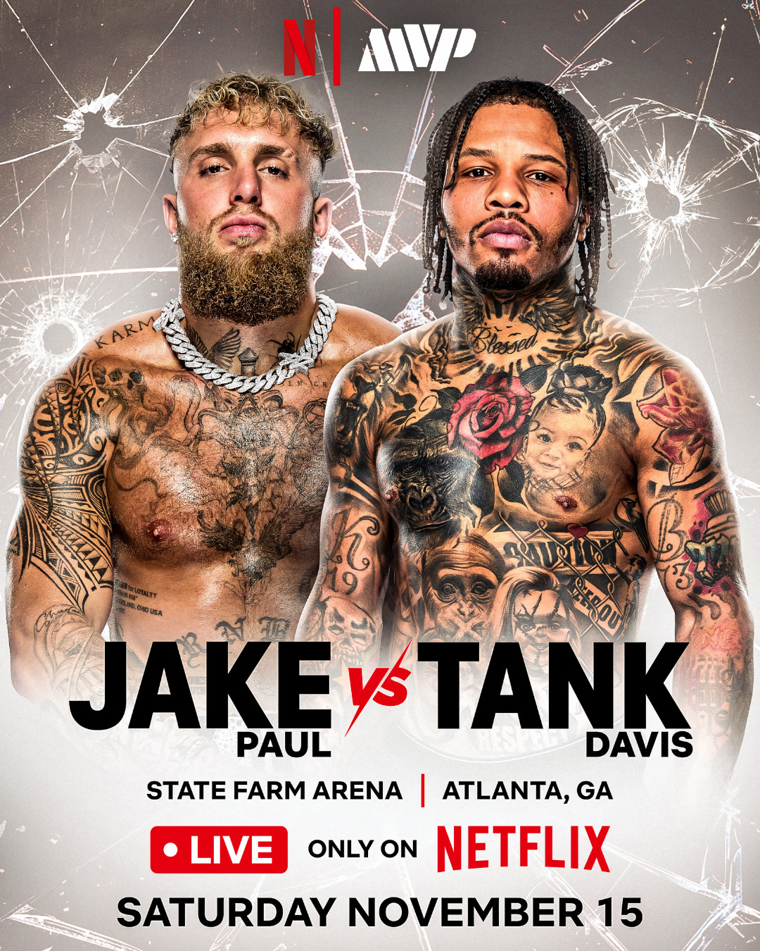 Extra Large TV Poster Image for Jake Paul vs. Tank Davis 