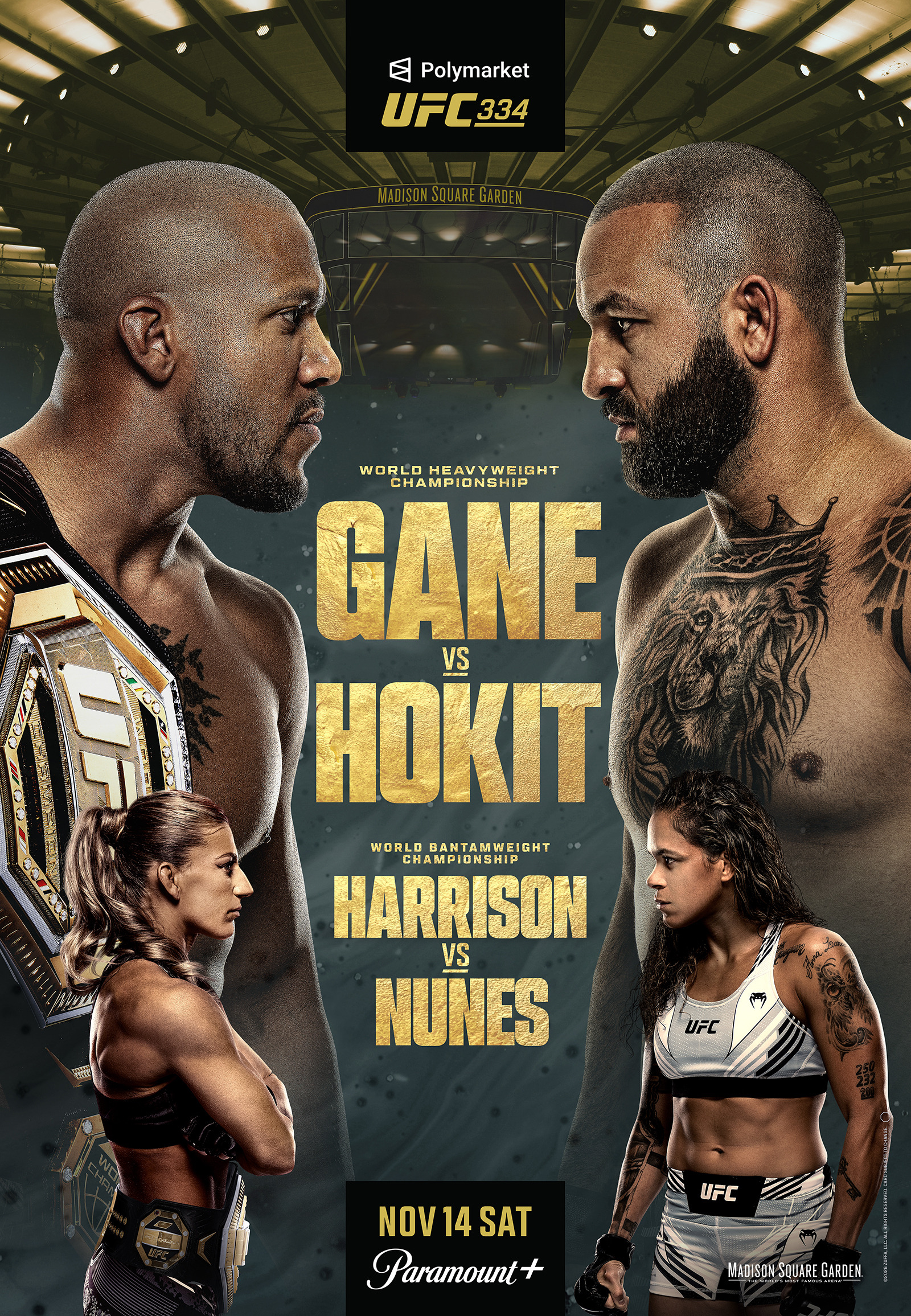 Mega Sized TV Poster Image for UFC 334: Gane vs. Hokit 